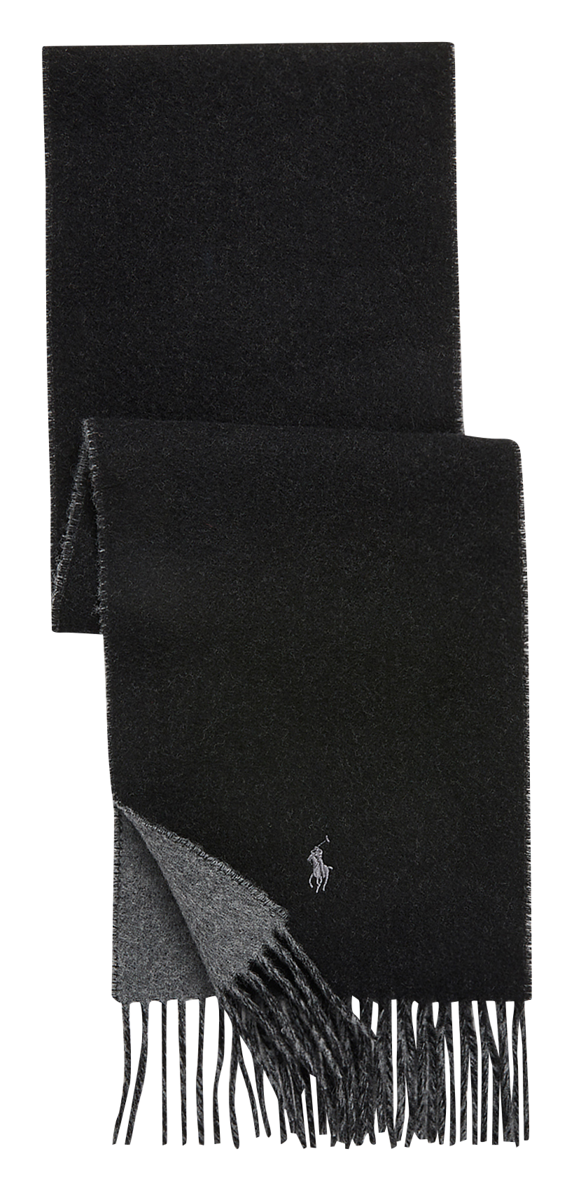 Einfarbiger Schal mit Fransen aus gemischter Wolle POLO RALPH LAUREN