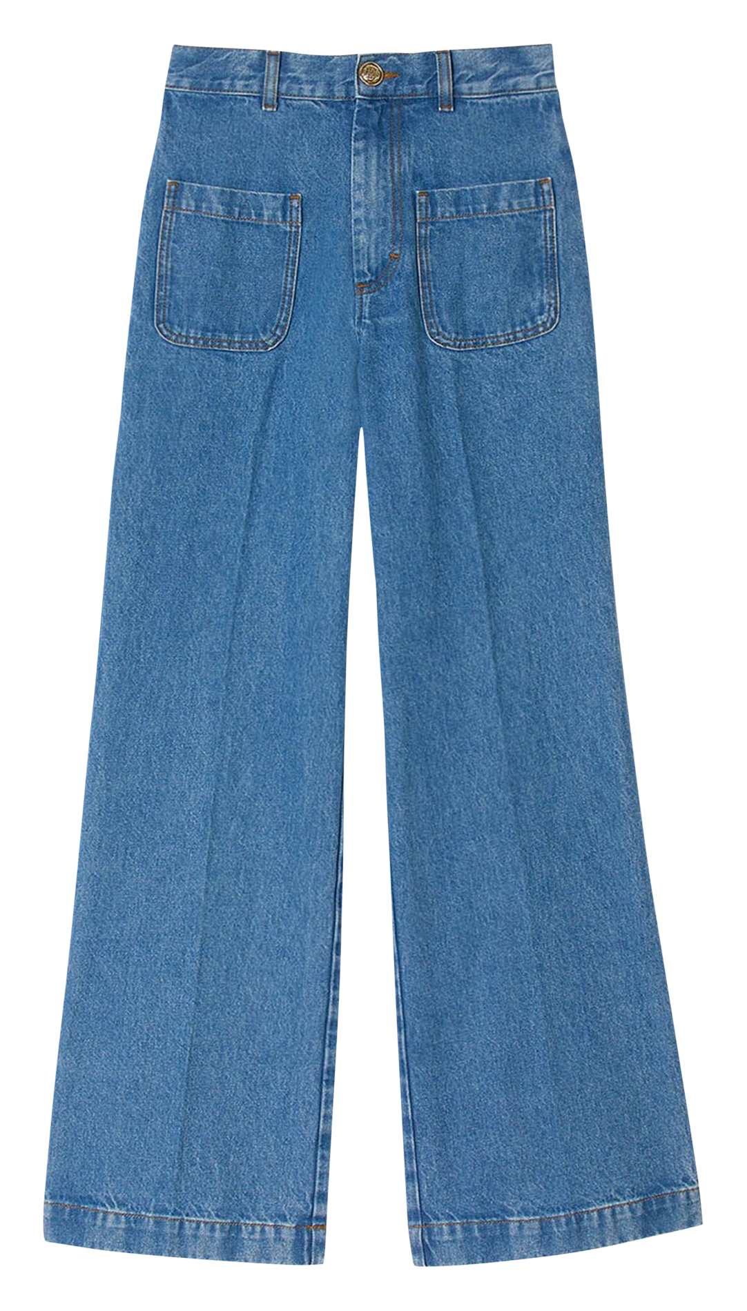 Jean large en coton SANDRO Bleu