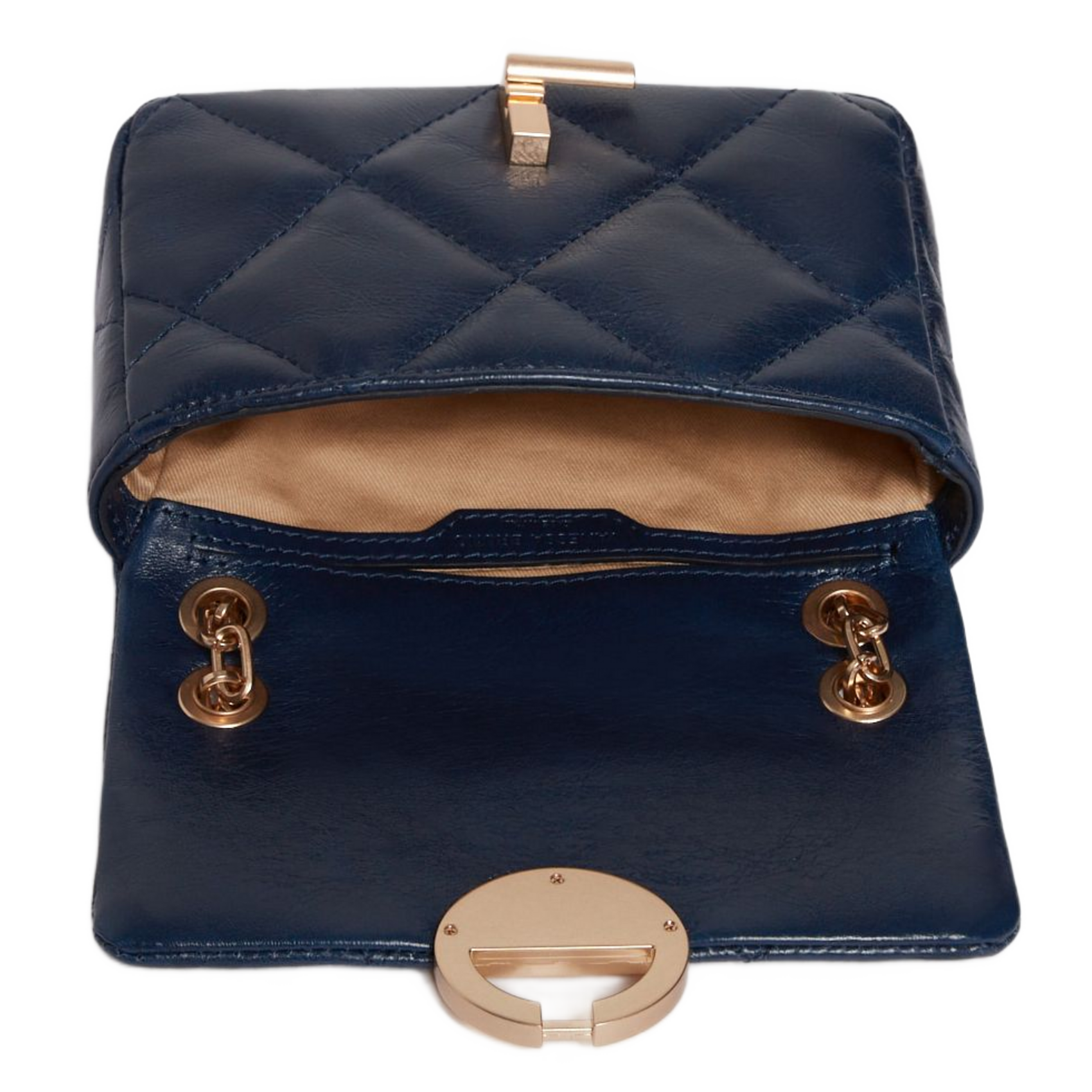 Quilted leather shoulder bag VANESSA BRUNO Blue