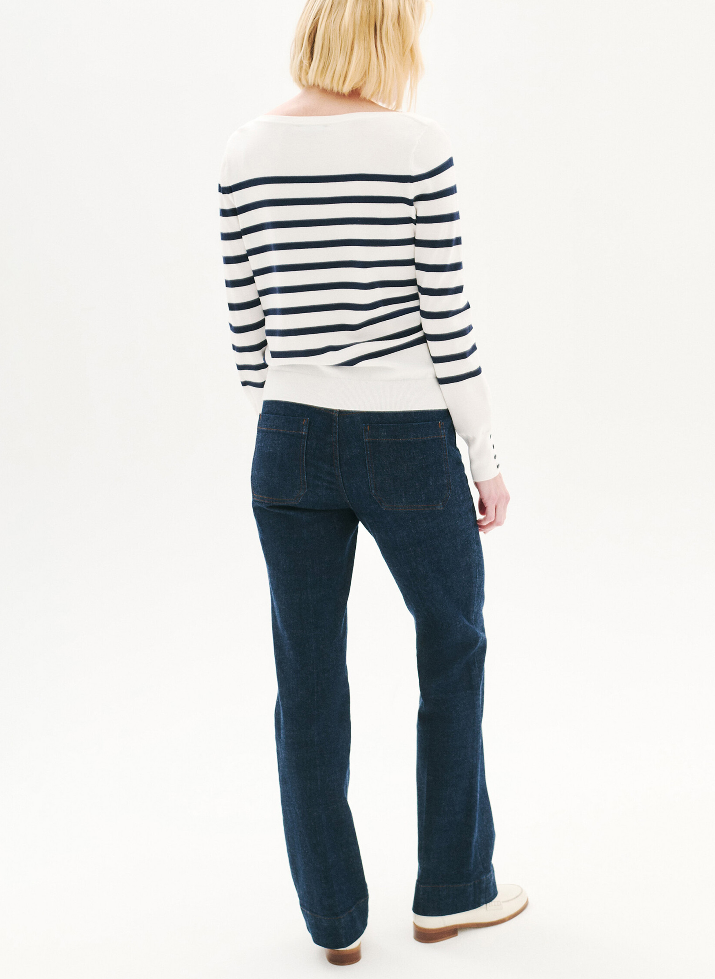 Jean droit en coton mélangé CAROLL Bleu