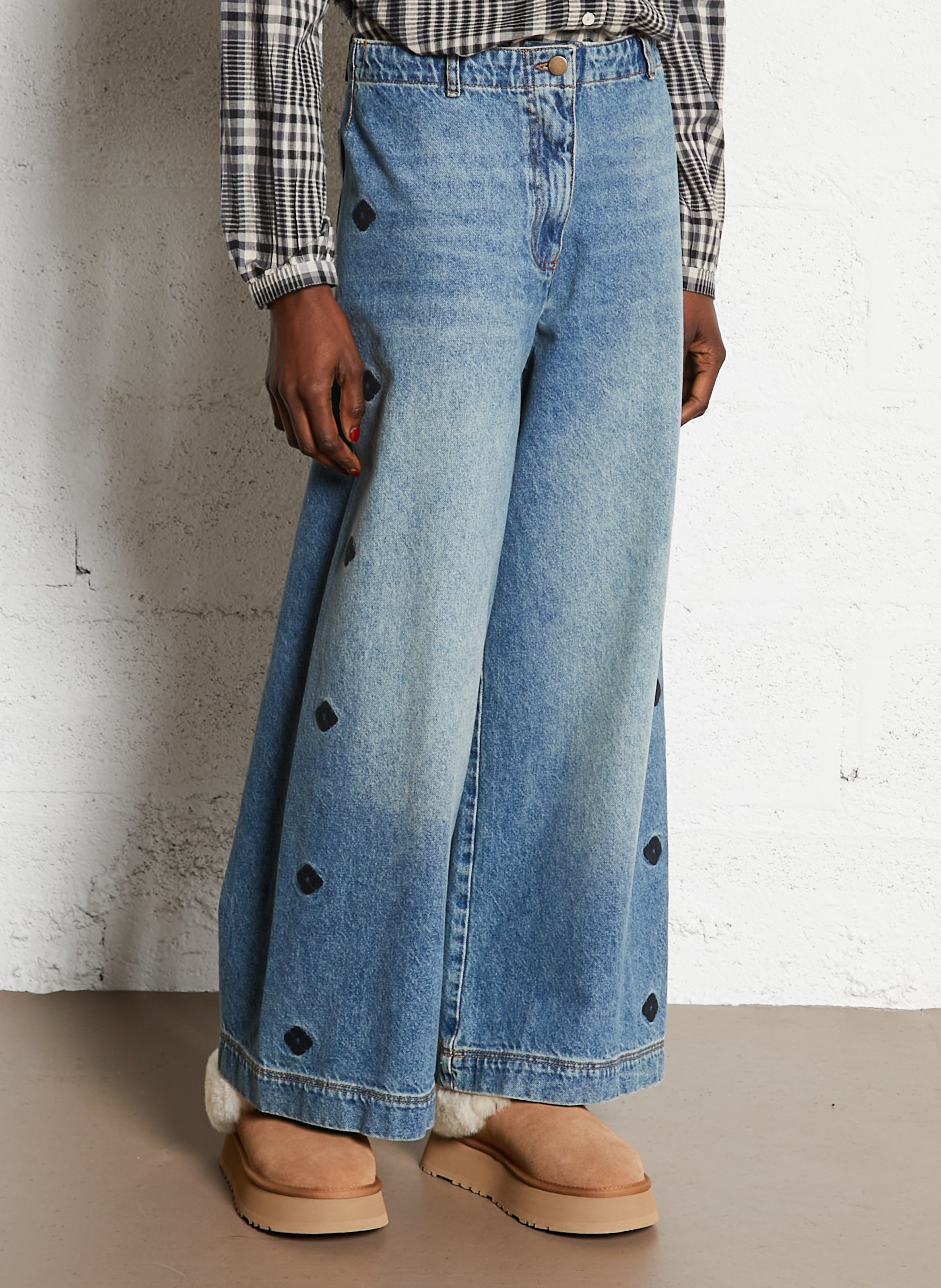 Jean large en coton TINSELS Bleu