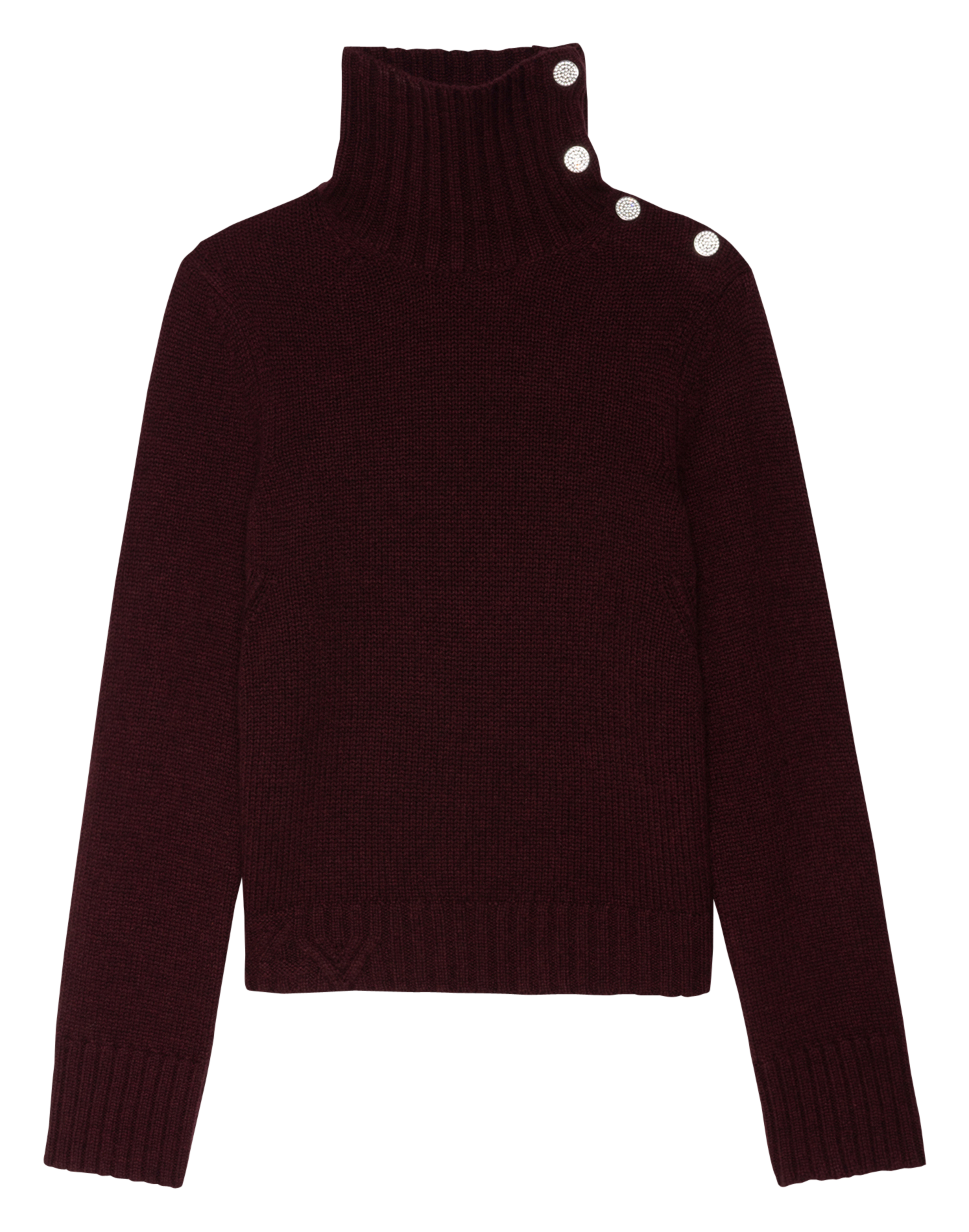 Pull col montant en cachemire  ZADIG&VOLTAIRE Violet