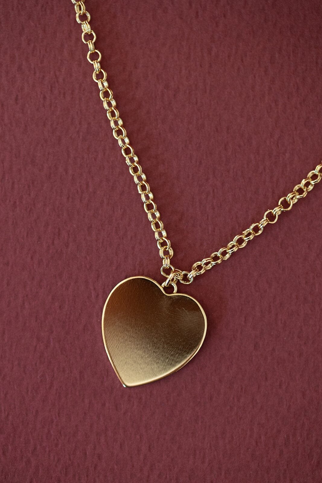 Silver plated heart necklace MONSIEUR SIMONE Golden