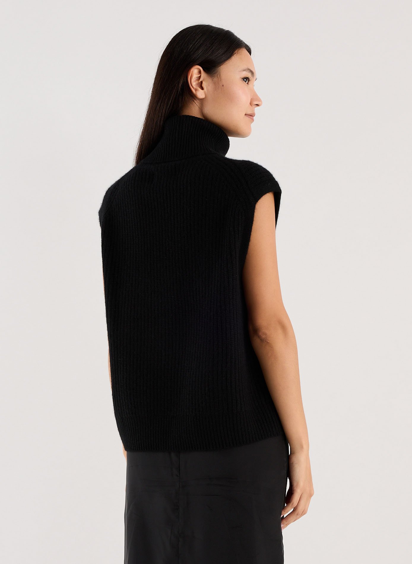 Cashmere polo neck sweater SAISON 1865 Black