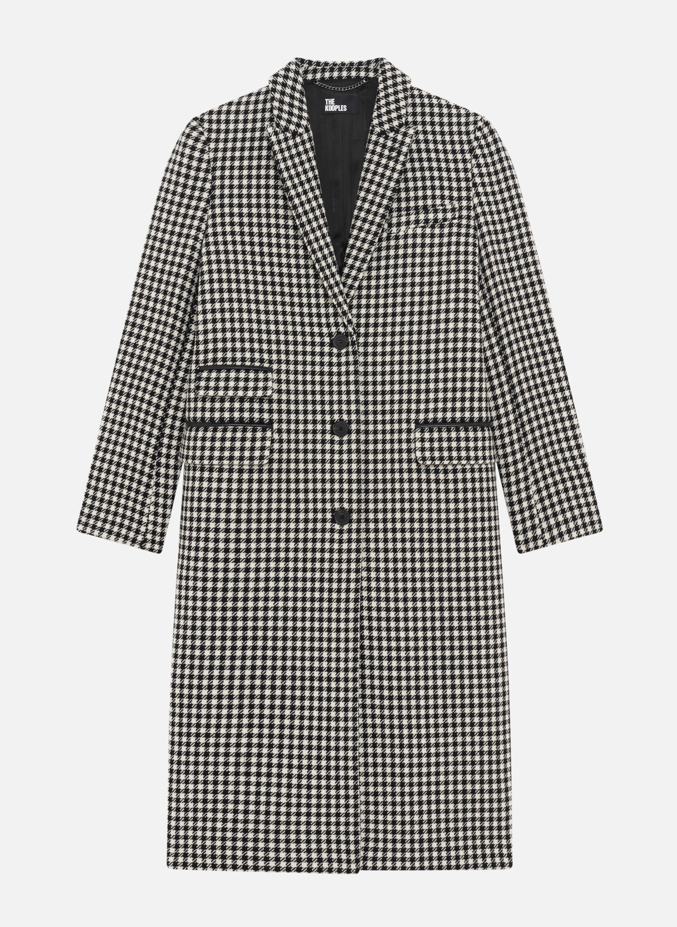 Long houndstooth coat THE KOOPLES Black