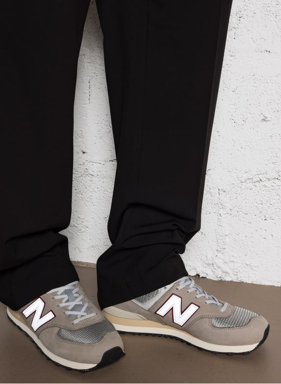 Low-top leather mix sneakers | Beige by NEW BALANCE Low-top leather mix sneakers Beige