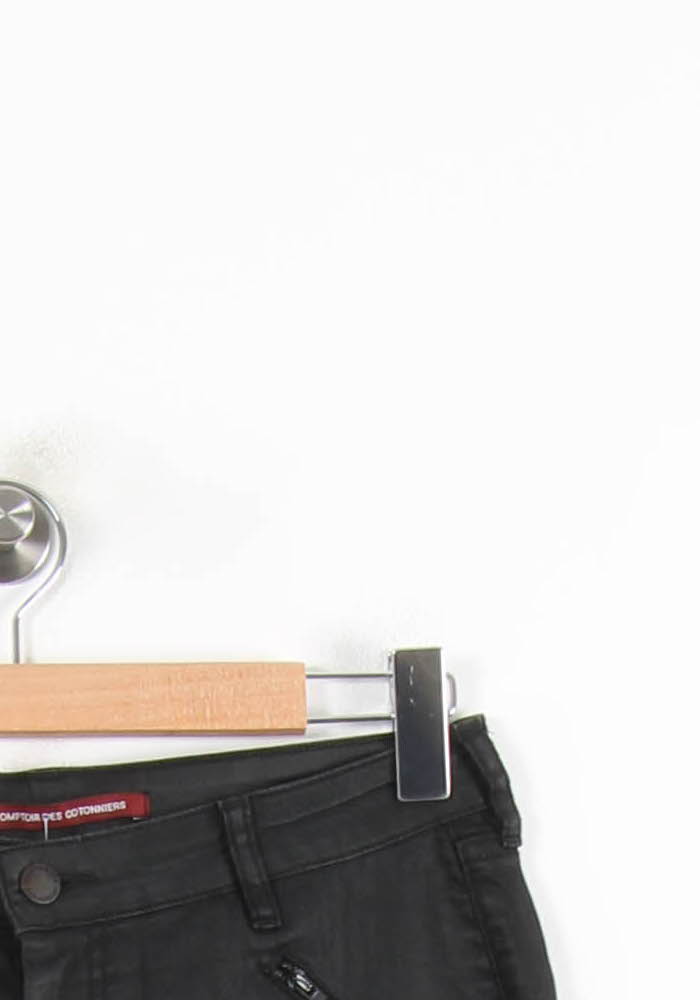 Cropped slim jeans with studs COMPTOIR DES COTONNIERS - Seconde main Black