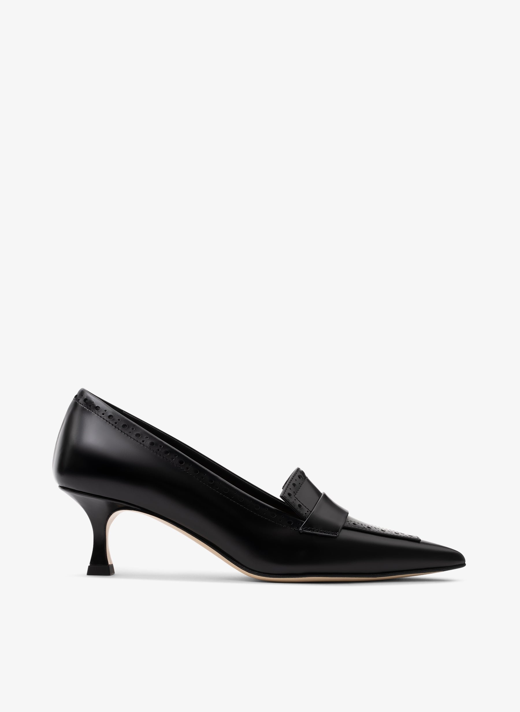 Black brushed leather pumps PARALLELE PARIS Black