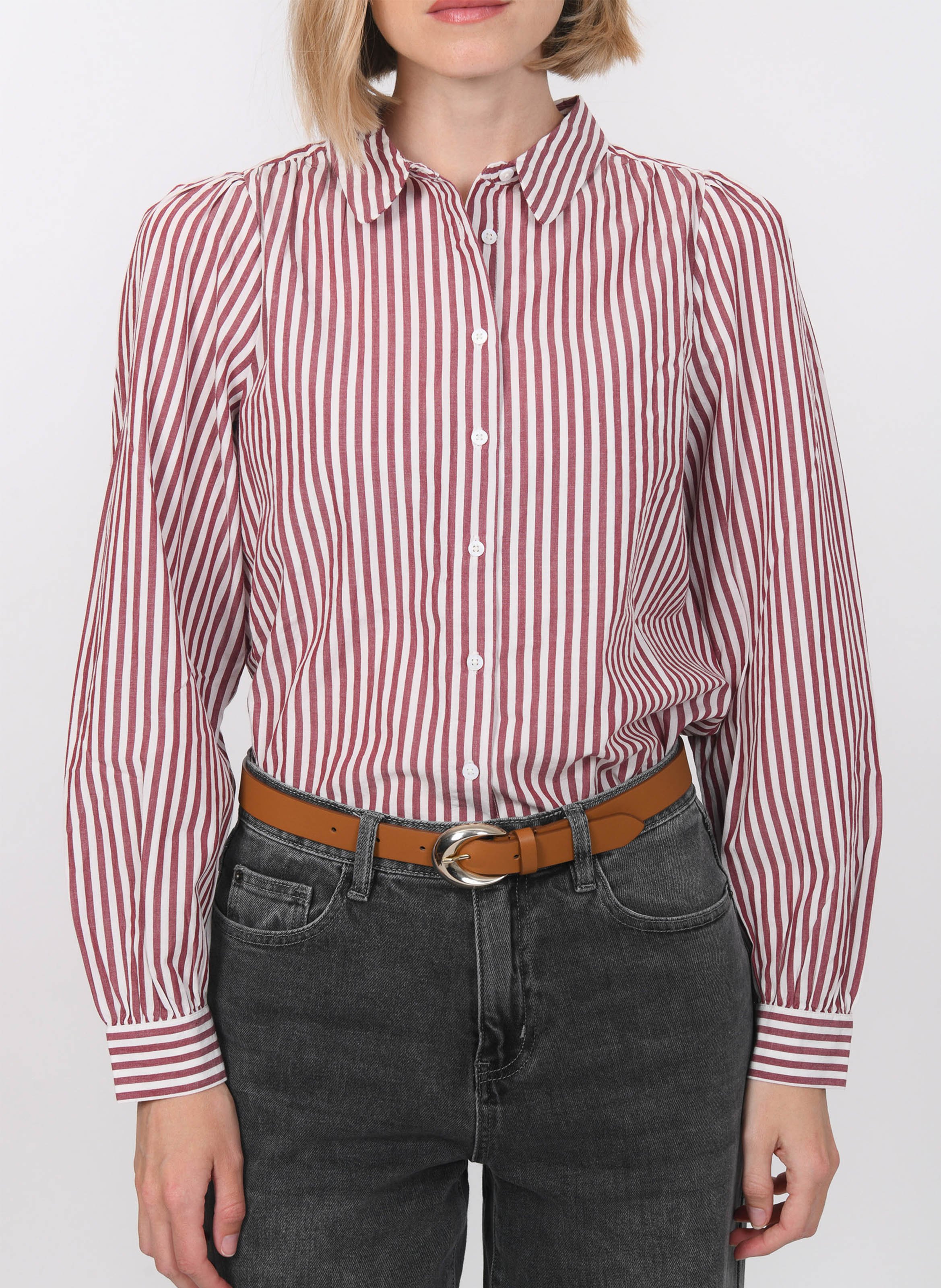 Chemise col classique manches contrastantes en coton KOOKAI Red
