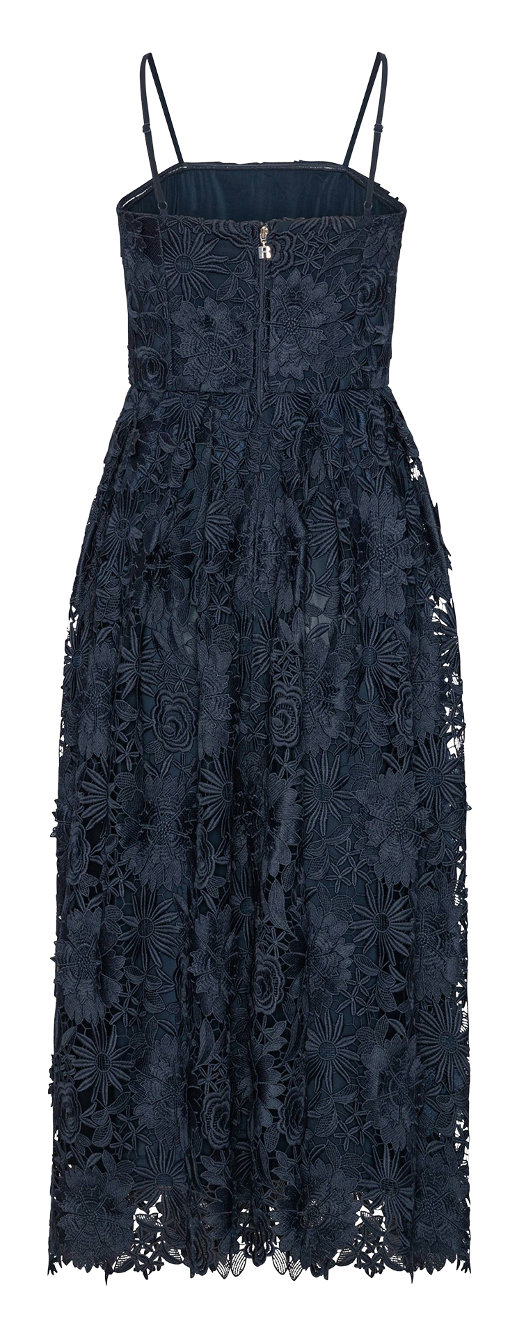 Midi dress with floral patterns Blue