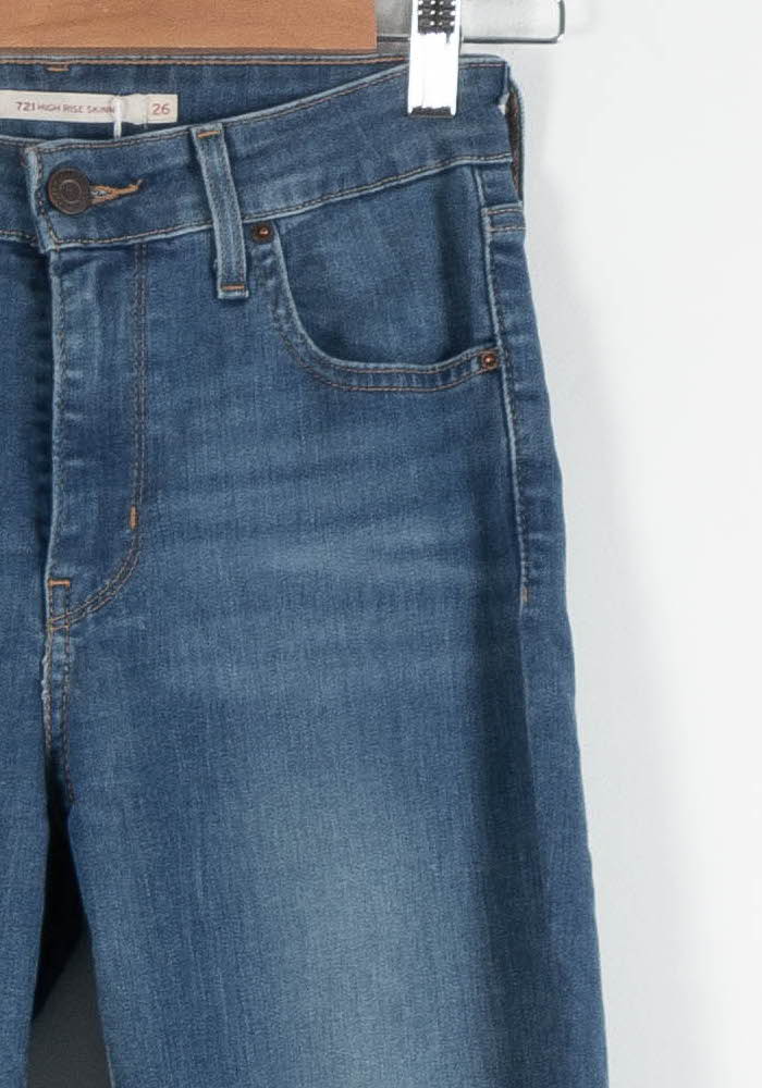 Cropped slim jeans with studs LEVI'S - Seconde main Blue