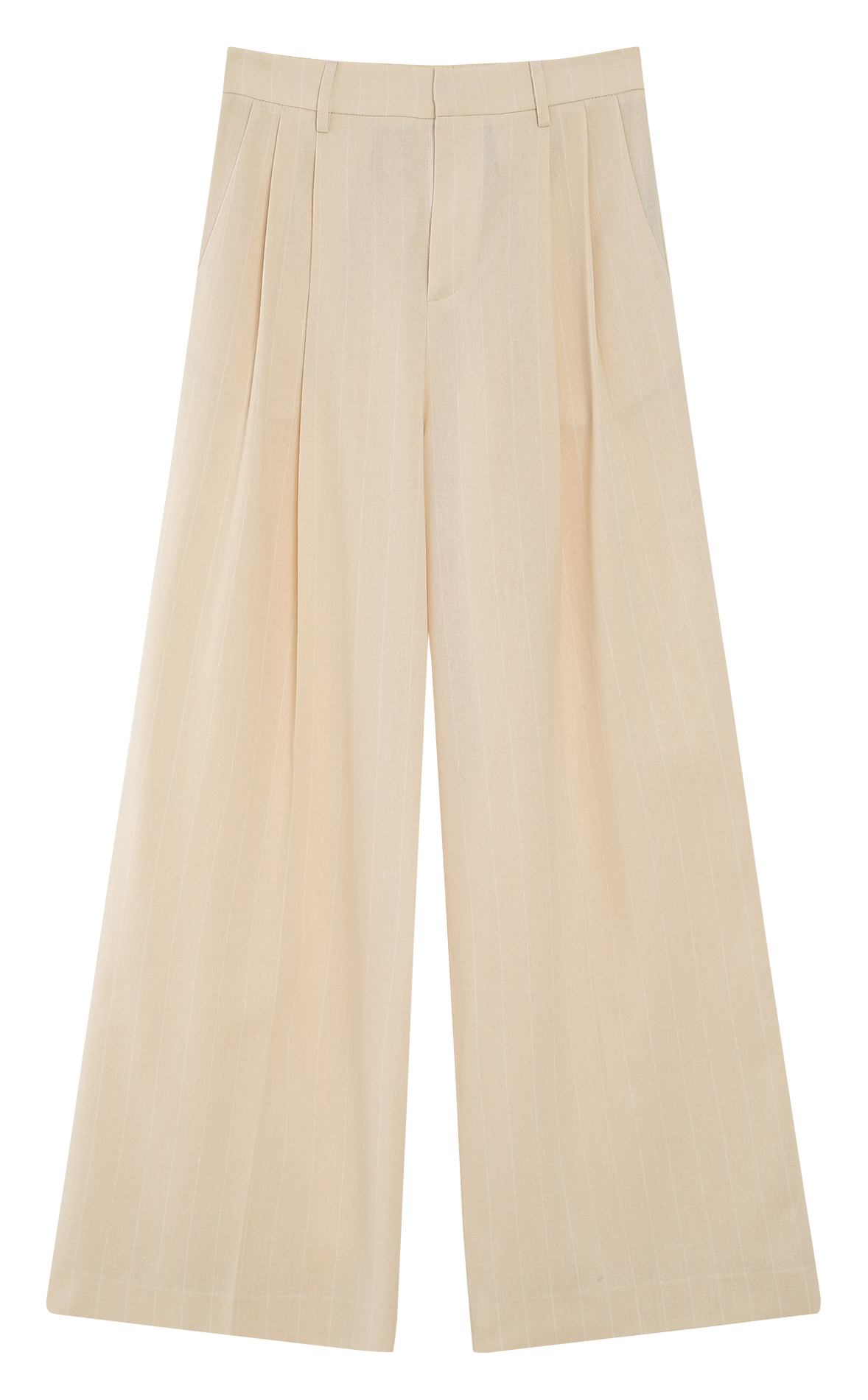 Pantalon large à rayures GRACE ET MILA Jaune