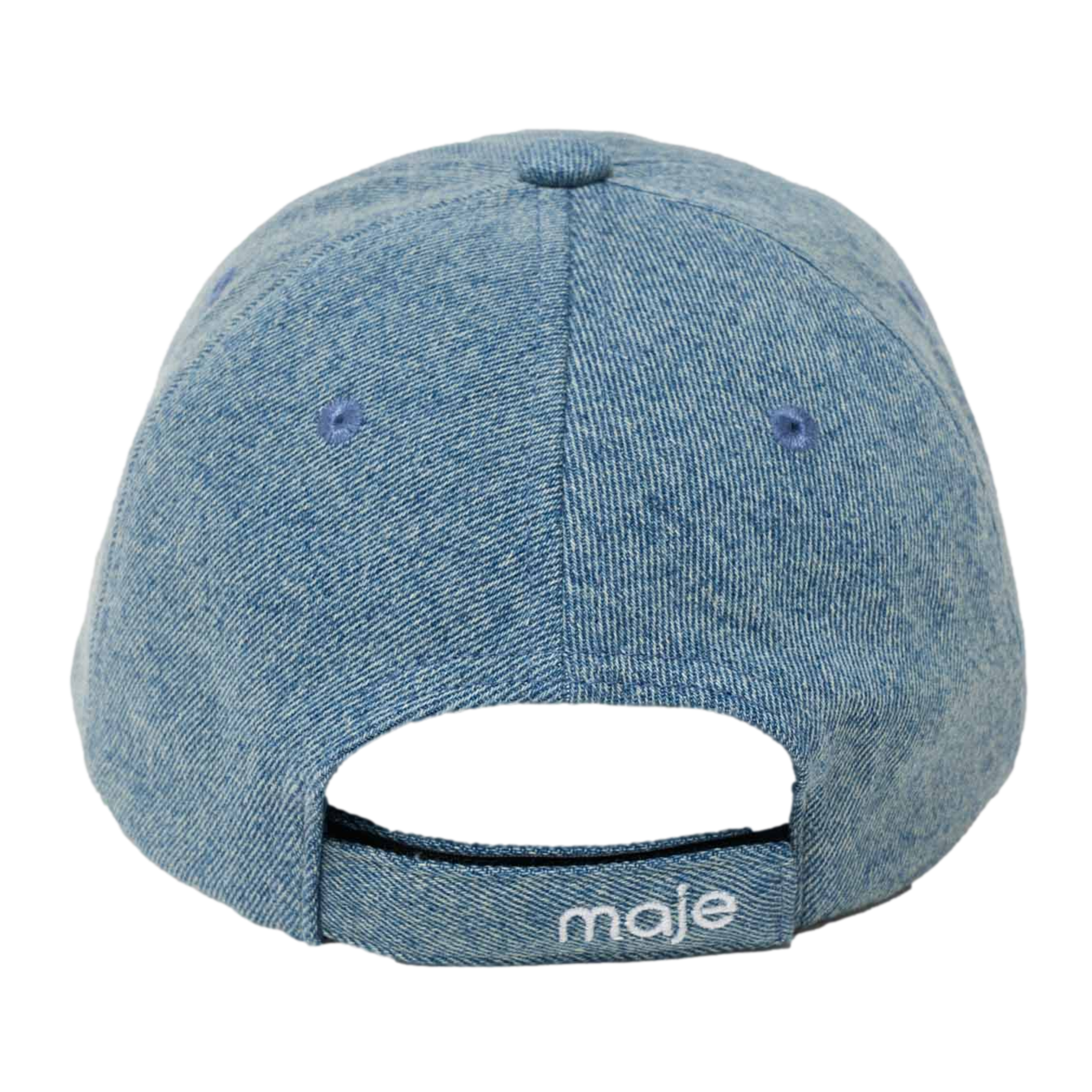 Geborduurde denim pet MAJE Blauw