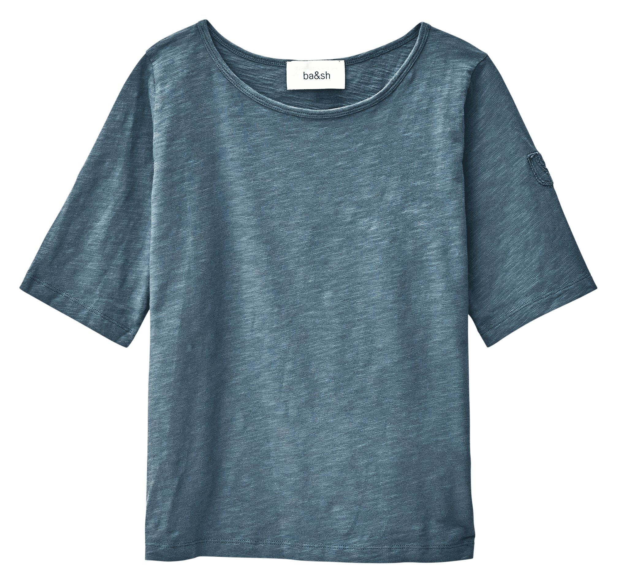 Loose-fit round-neck cotton T-shirt BA&SH Blue