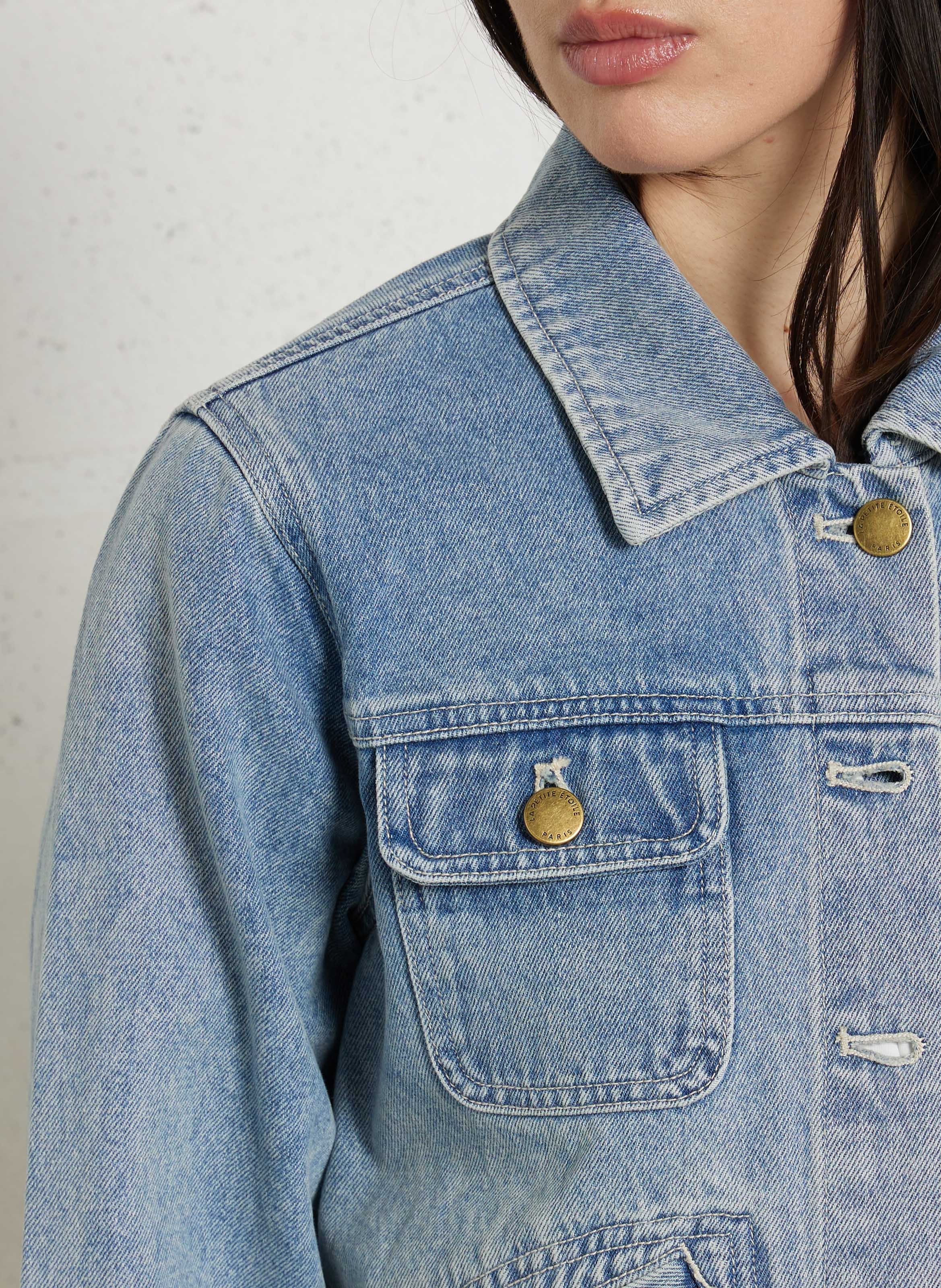 Veste en denim LA PETITE ETOILE Bleu