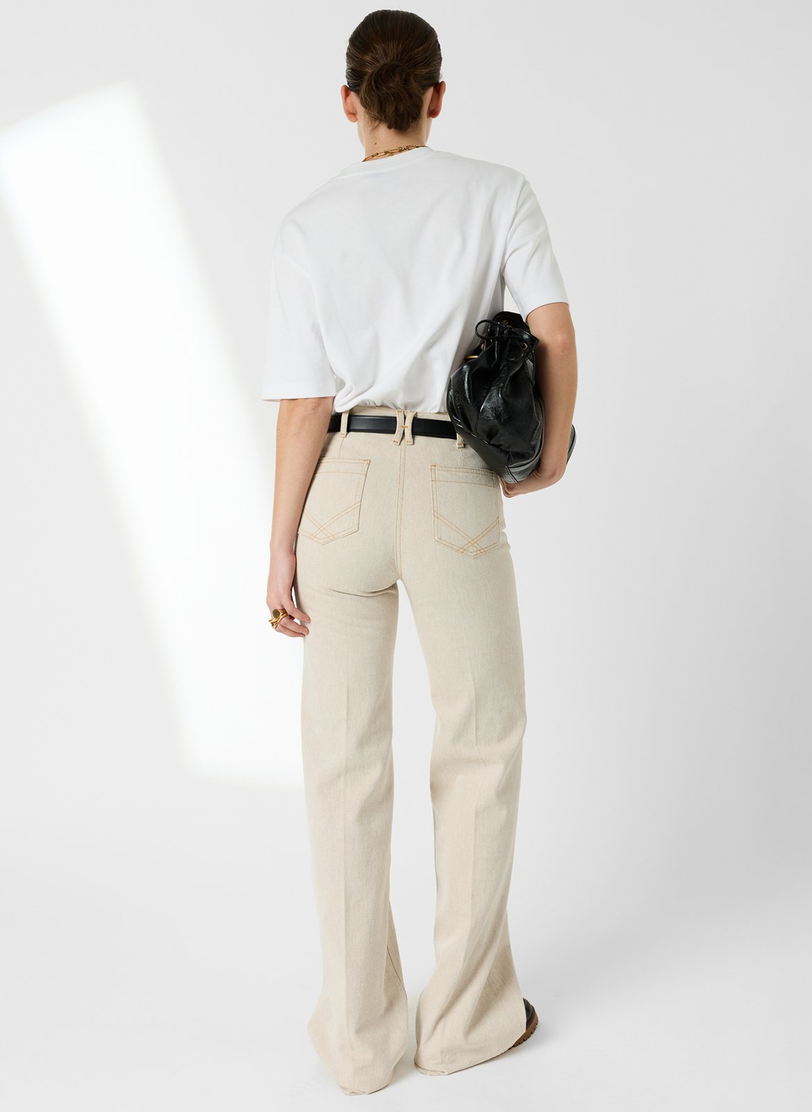 Flared Jeans aus Baumwoll-Mix GERARD DAREL Beige