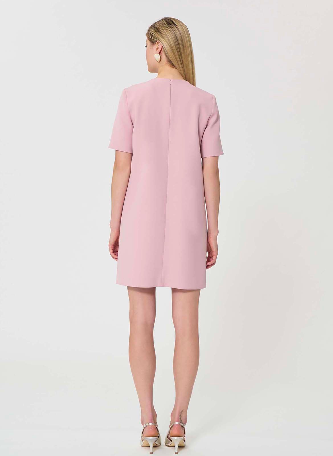 Robe courte droite unie à poches  TARA JARMON Rose