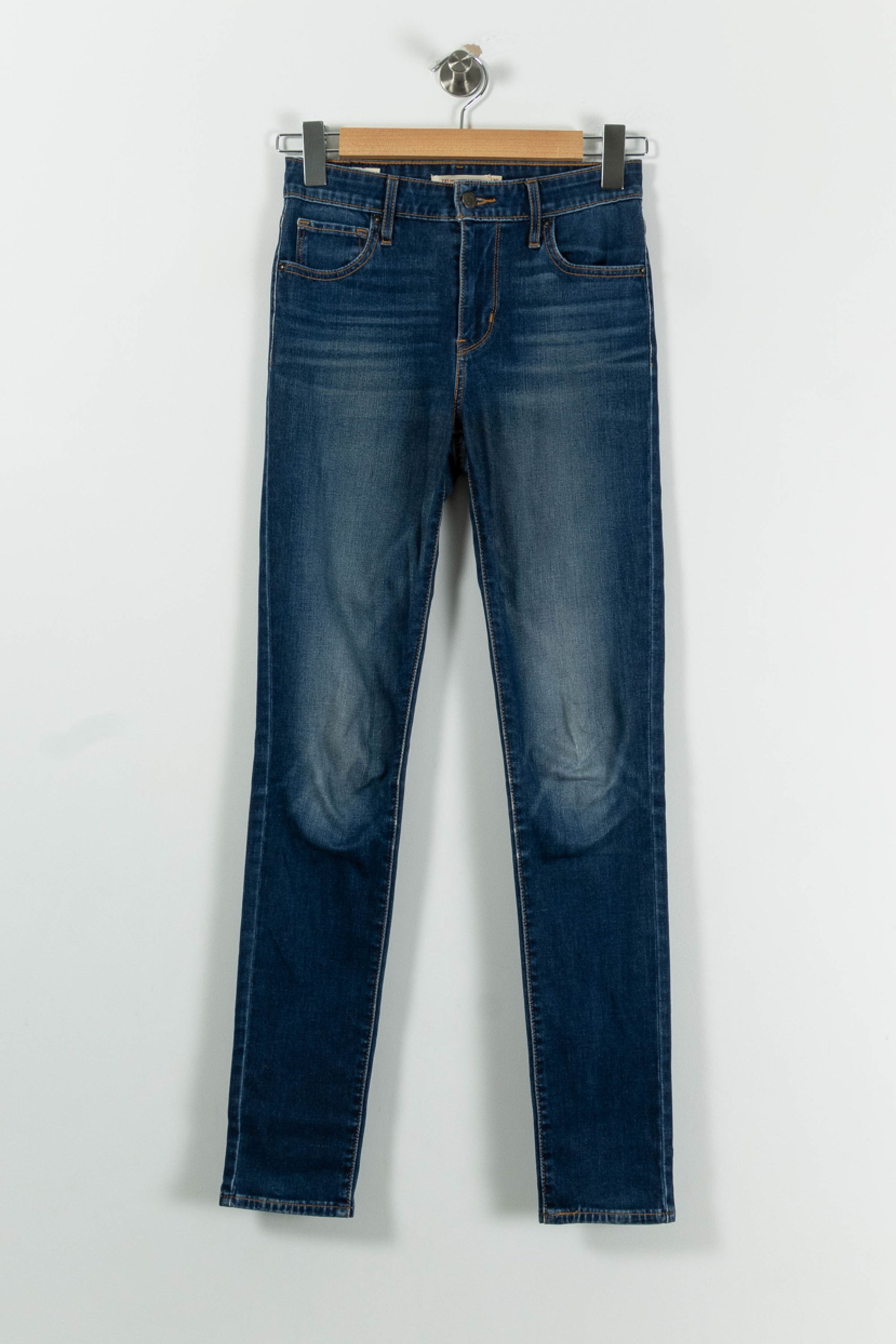 Cropped slim jeans with studs LEVI'S - Seconde main Blue