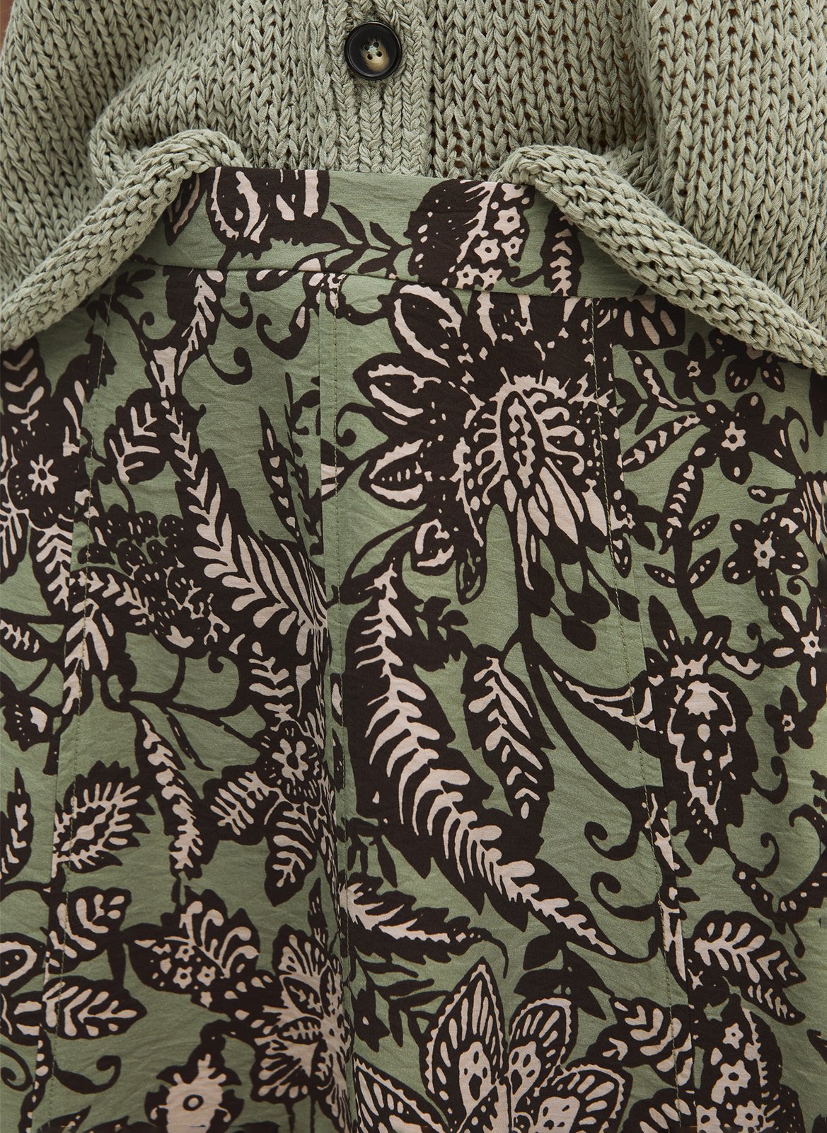 Halflange, gerende rok met motiefje MARC O'POLO Veelkleurig