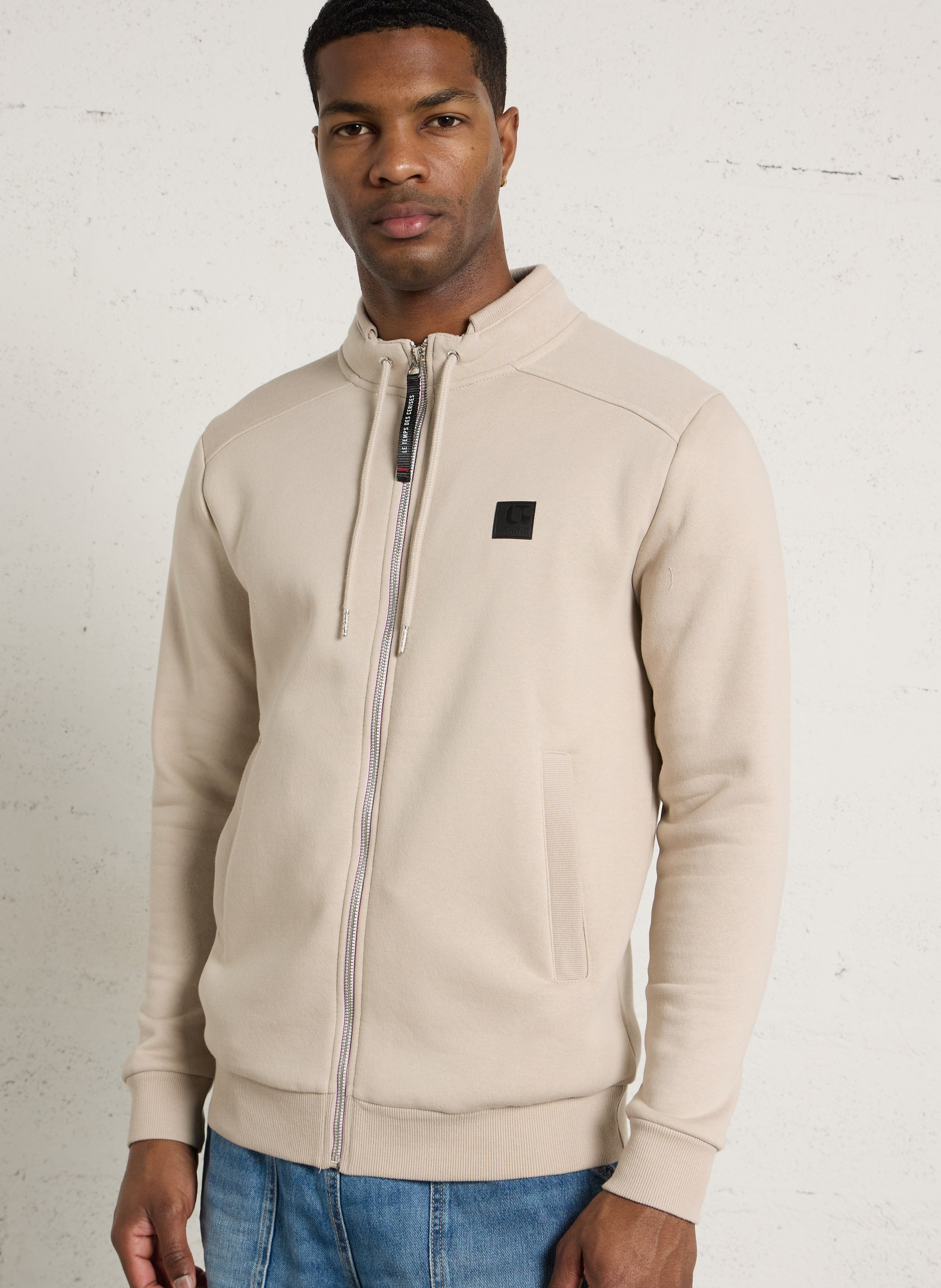 Sweat droit col montant en coton mélangé LE TEMPS DES CERISES