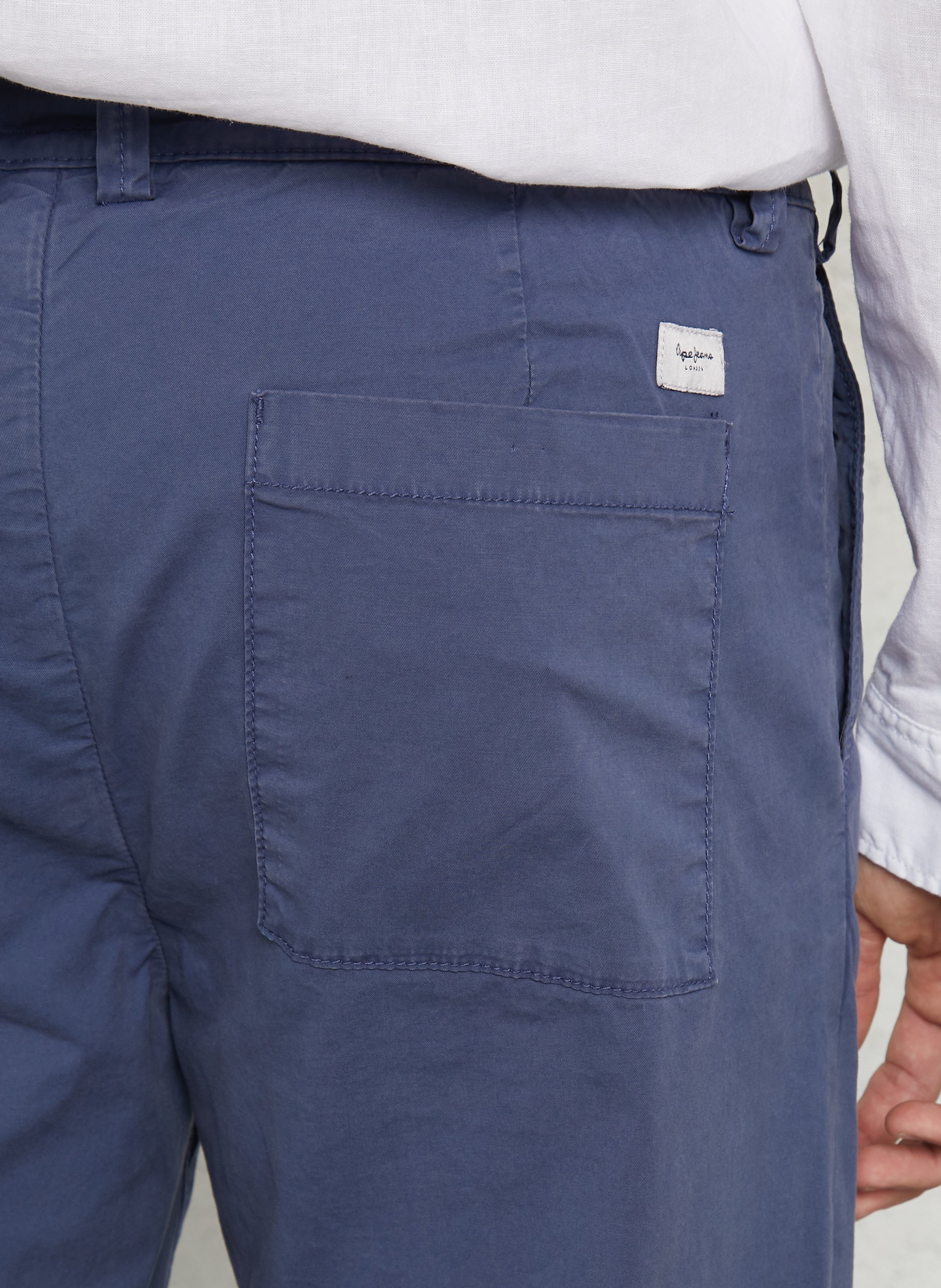 Pantalon chino uni à liens  PEPE JEANS Bleu