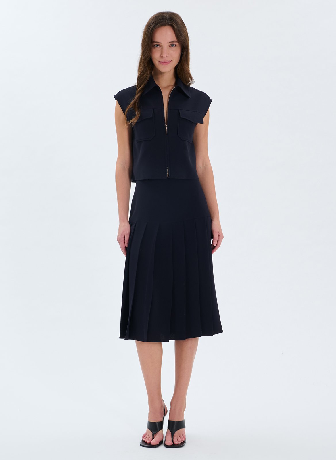 Veste droite col classique ZAPA Bleu