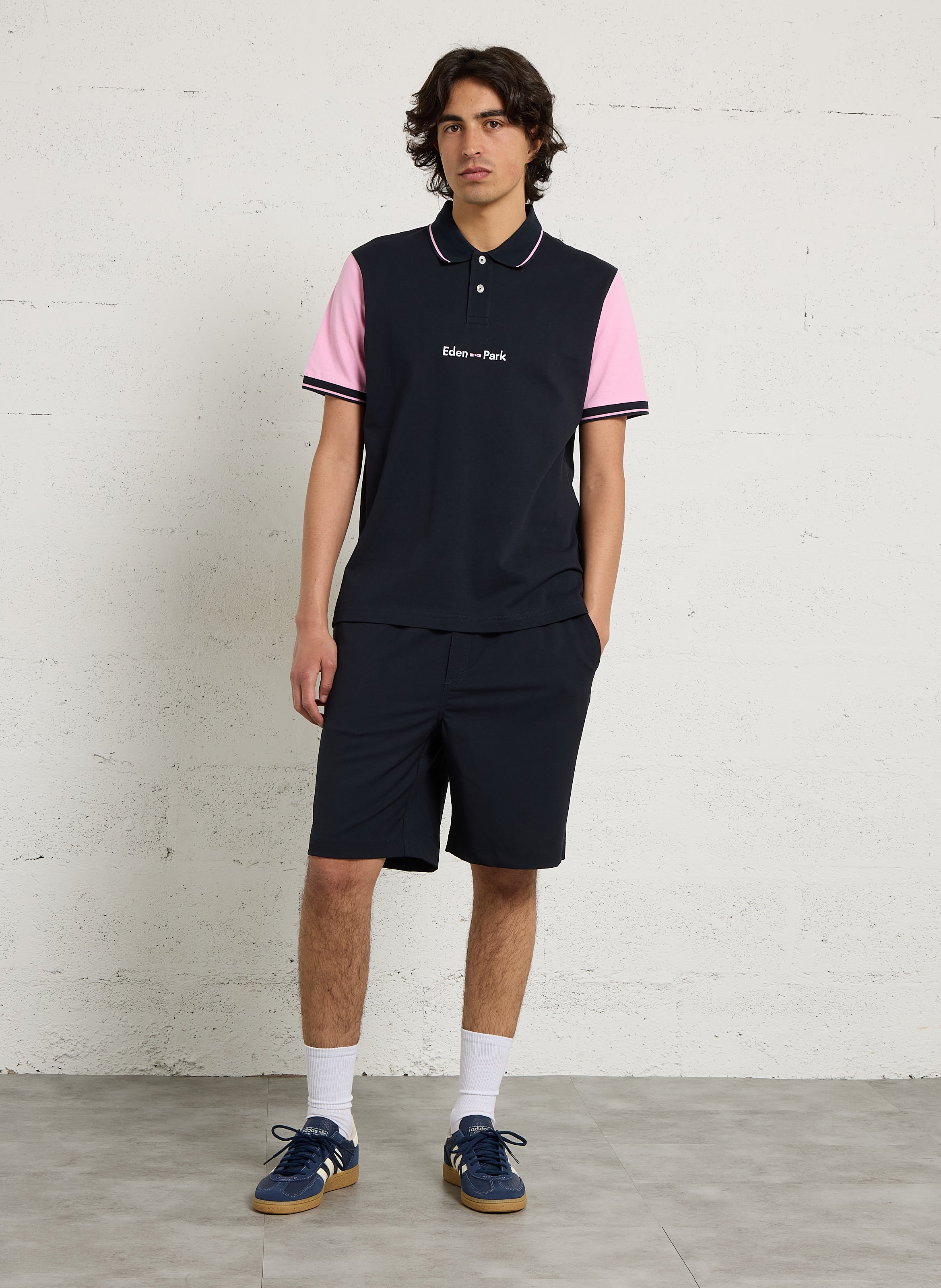 Polo manches courtes en coton EDEN PARK Bleu