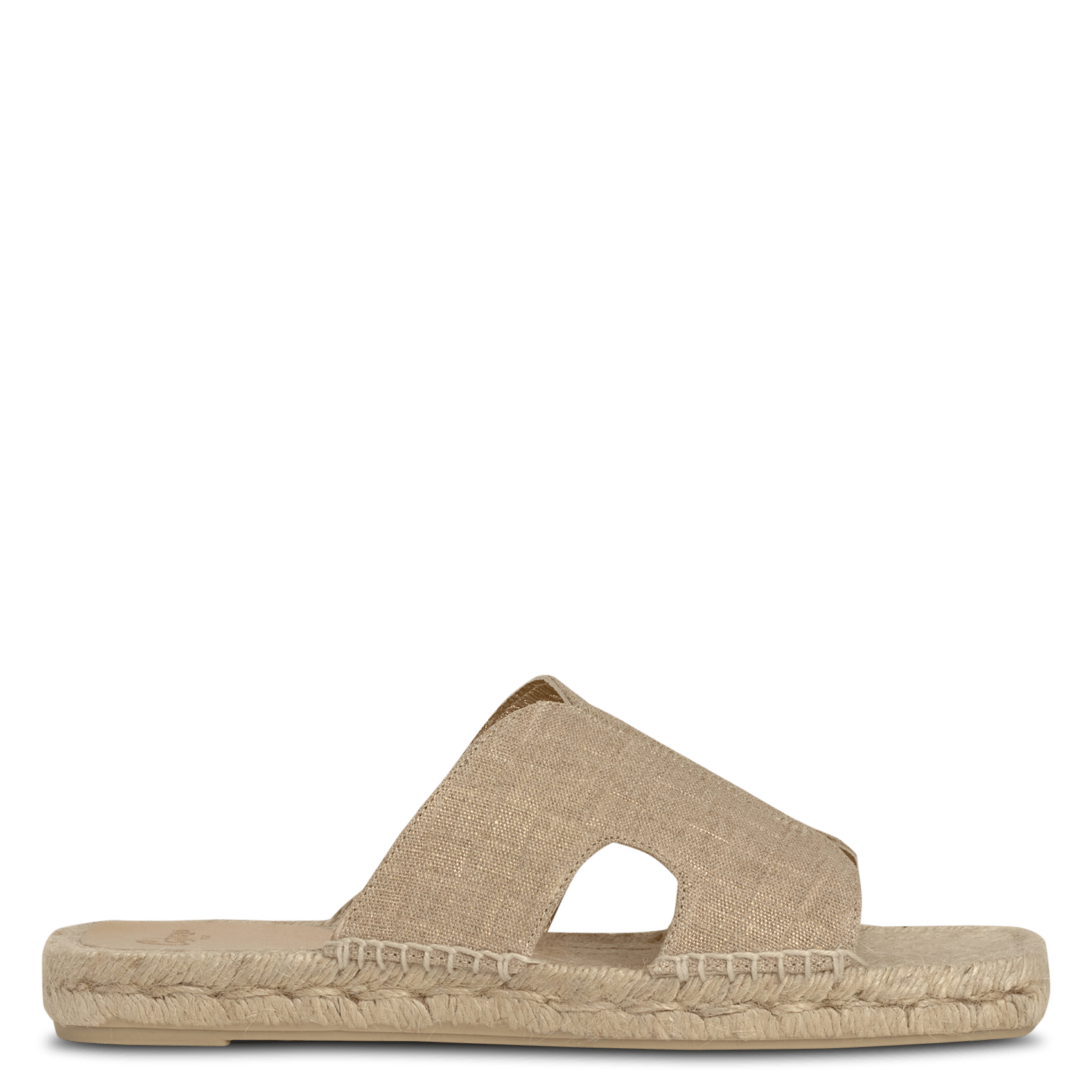 Flat linen sandals CASTANER Golden