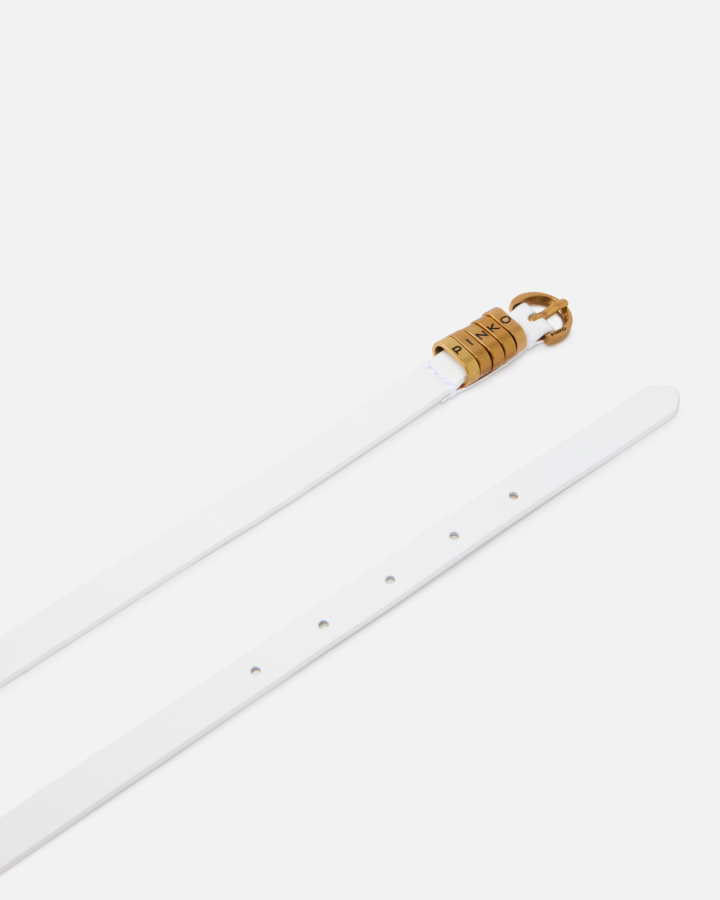 Ceinture avec logo pinko 1,2 cm Blanc