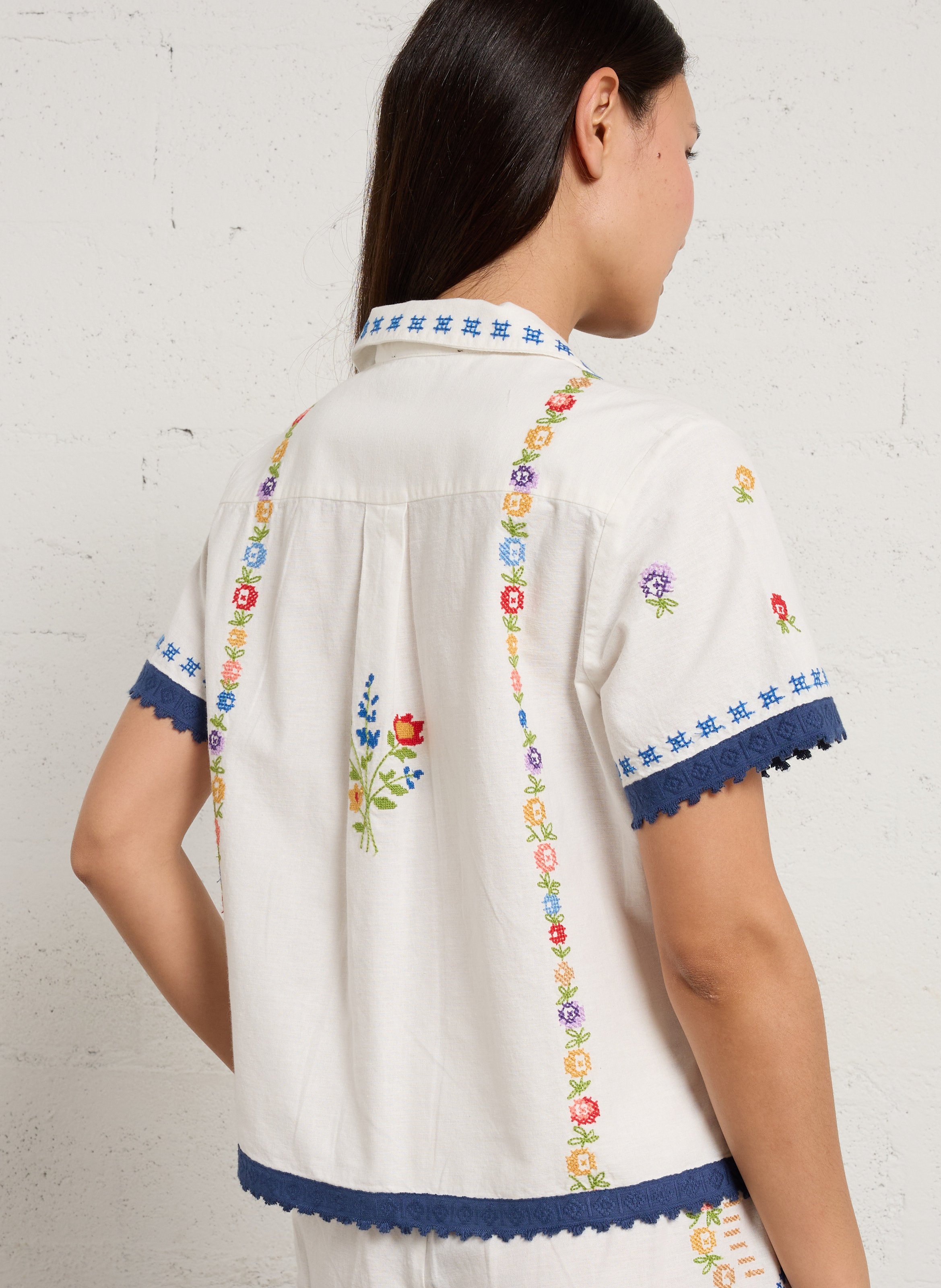 Chemise ample en coton BERENICE Blanc
