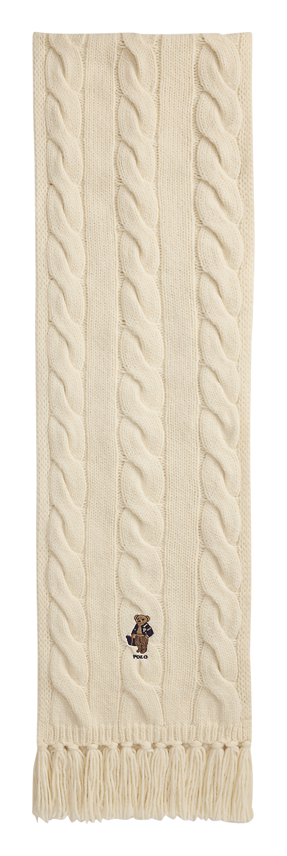 Wool-blend scarf with logo POLO RALPH LAUREN Beige
