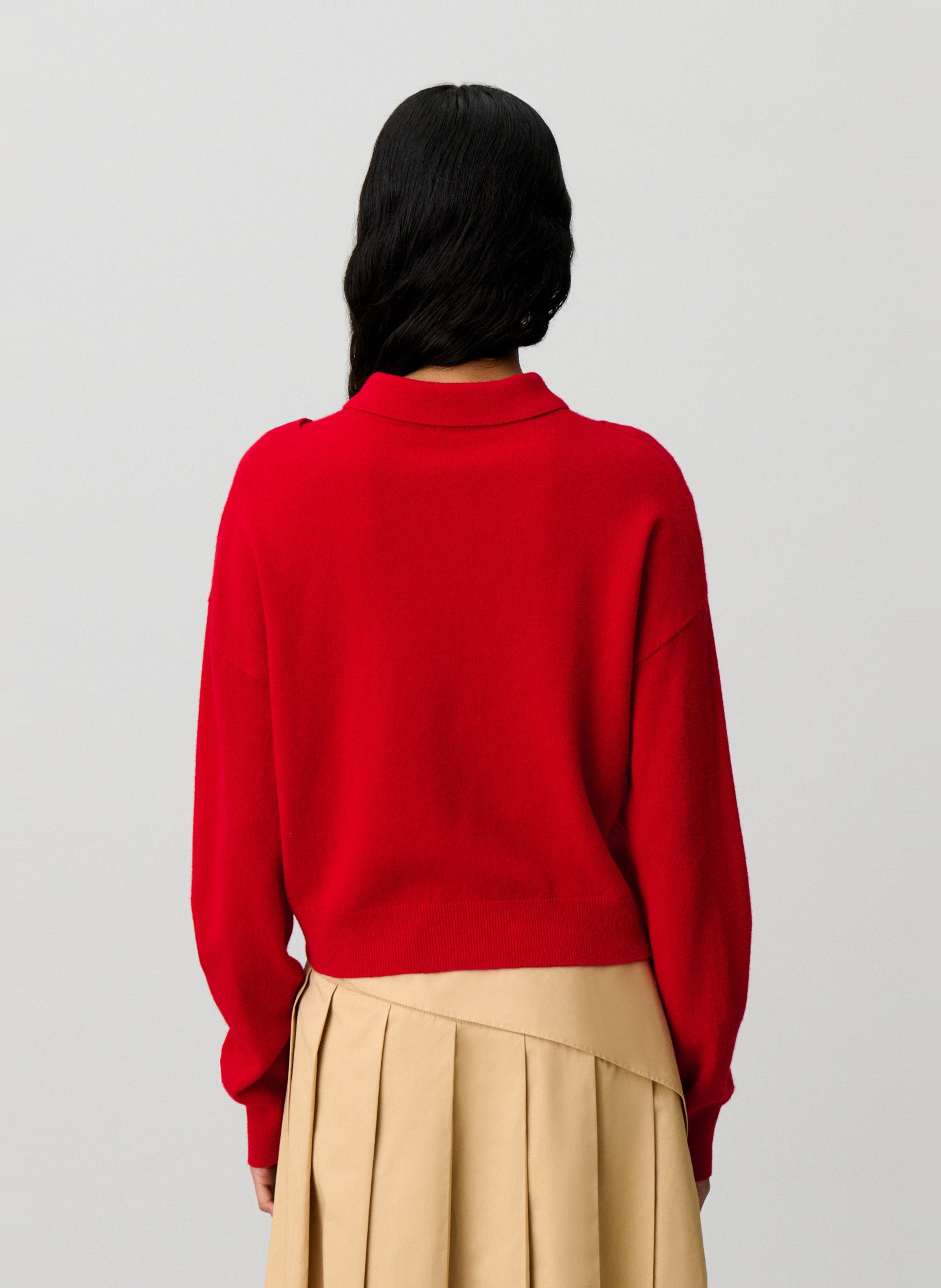 Oversized wollen trui CLAUDIE PIERLOT Rood