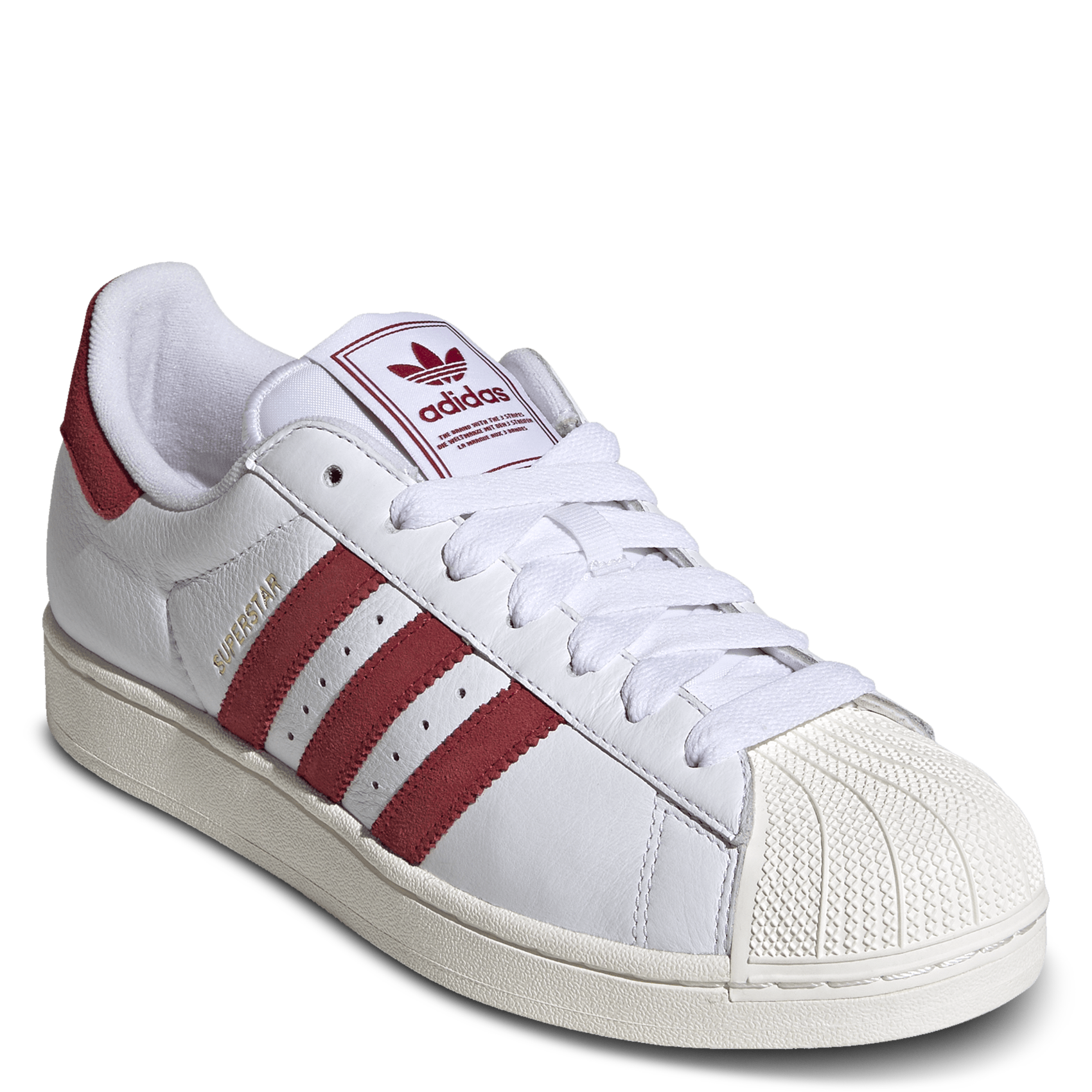 Baskets basses en cuir ADIDAS Blanc