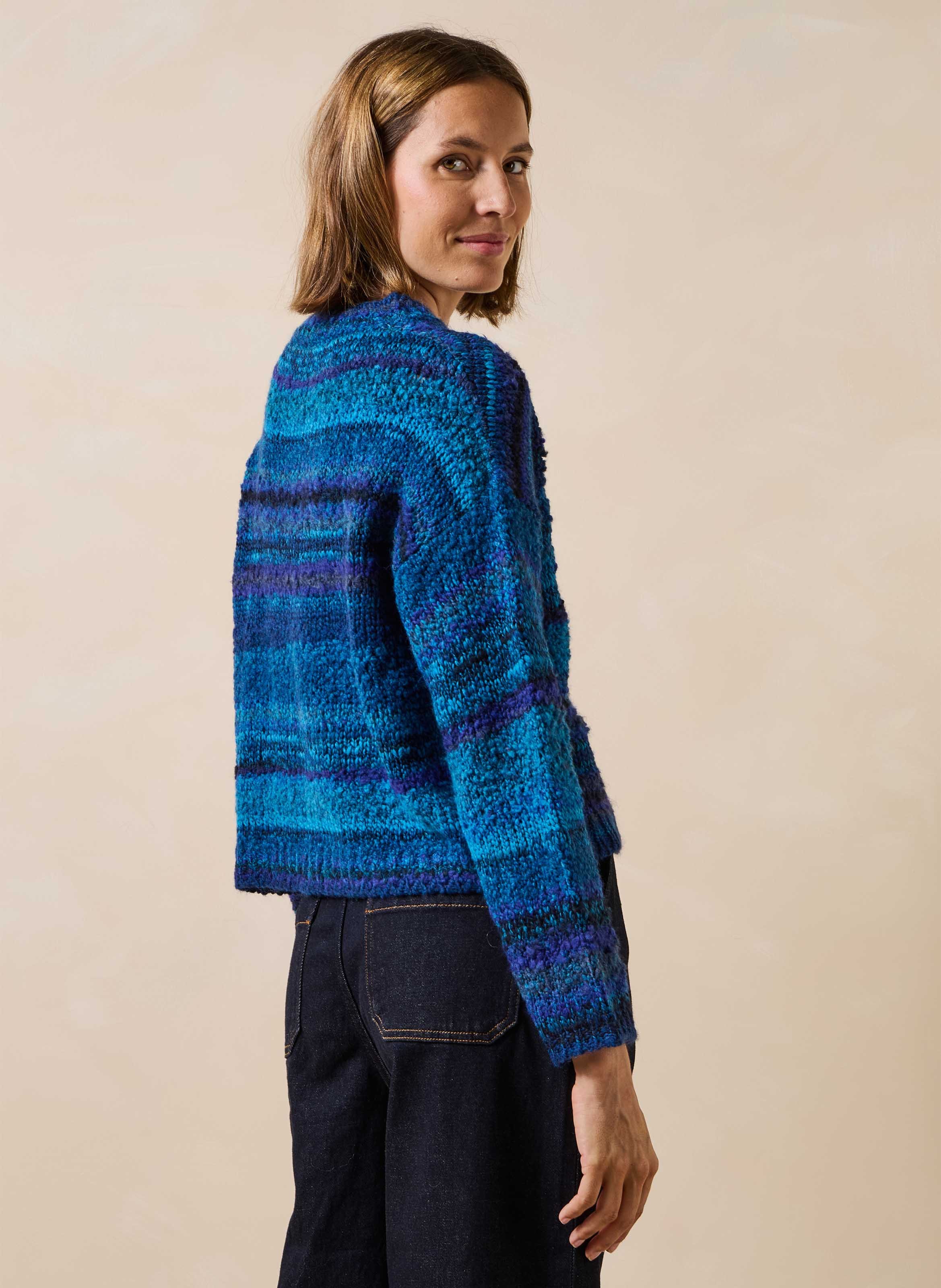 Ruimvallende trui met ronde hals LA FEE MARABOUTEE Blauw