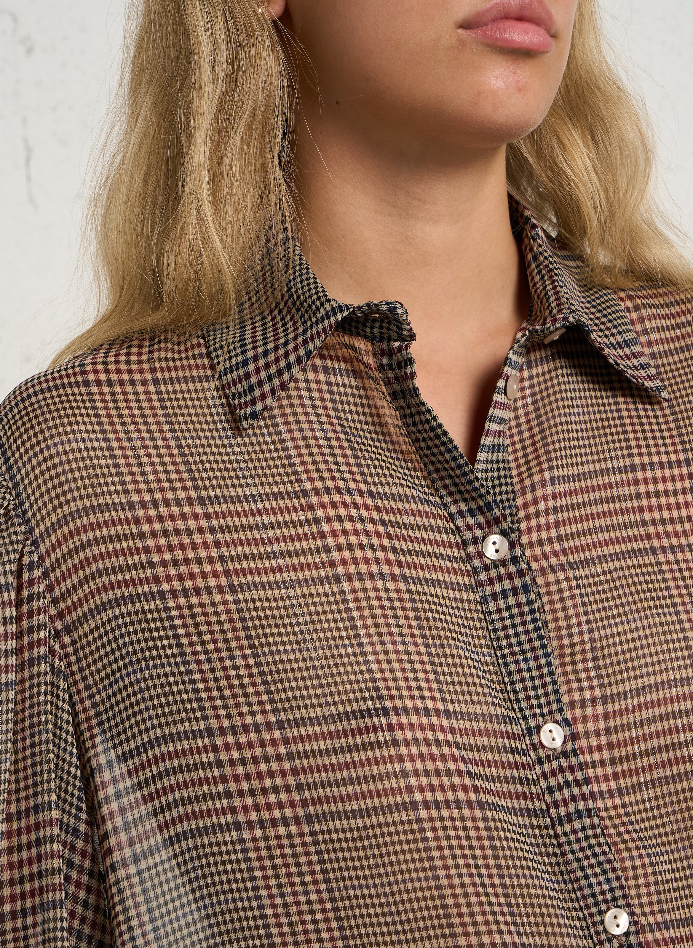 Printed long-sleeved shirt PLEASE Black