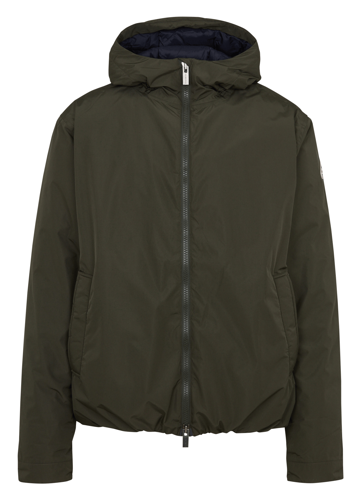 Oversized padded jacket with hood PYRENEX Khaki