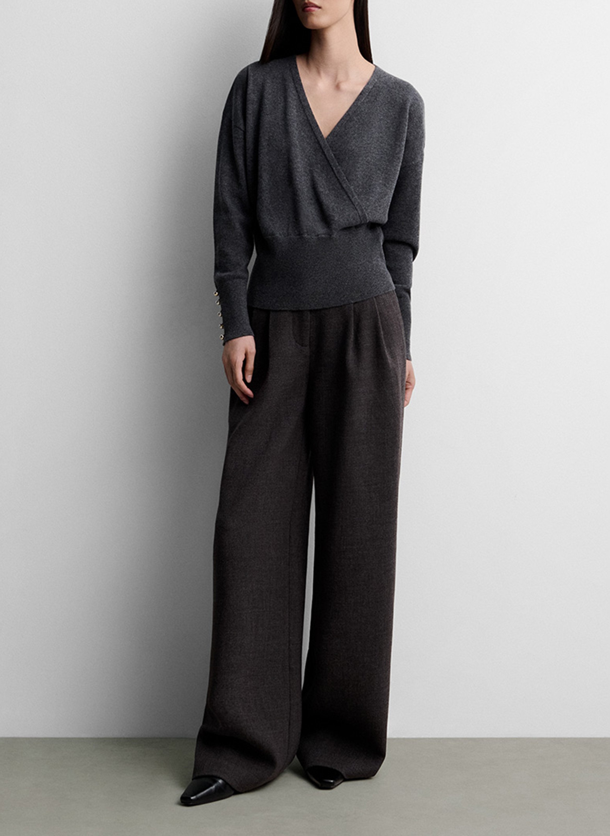 High-waisted wide-leg pants SIMORRA Grey