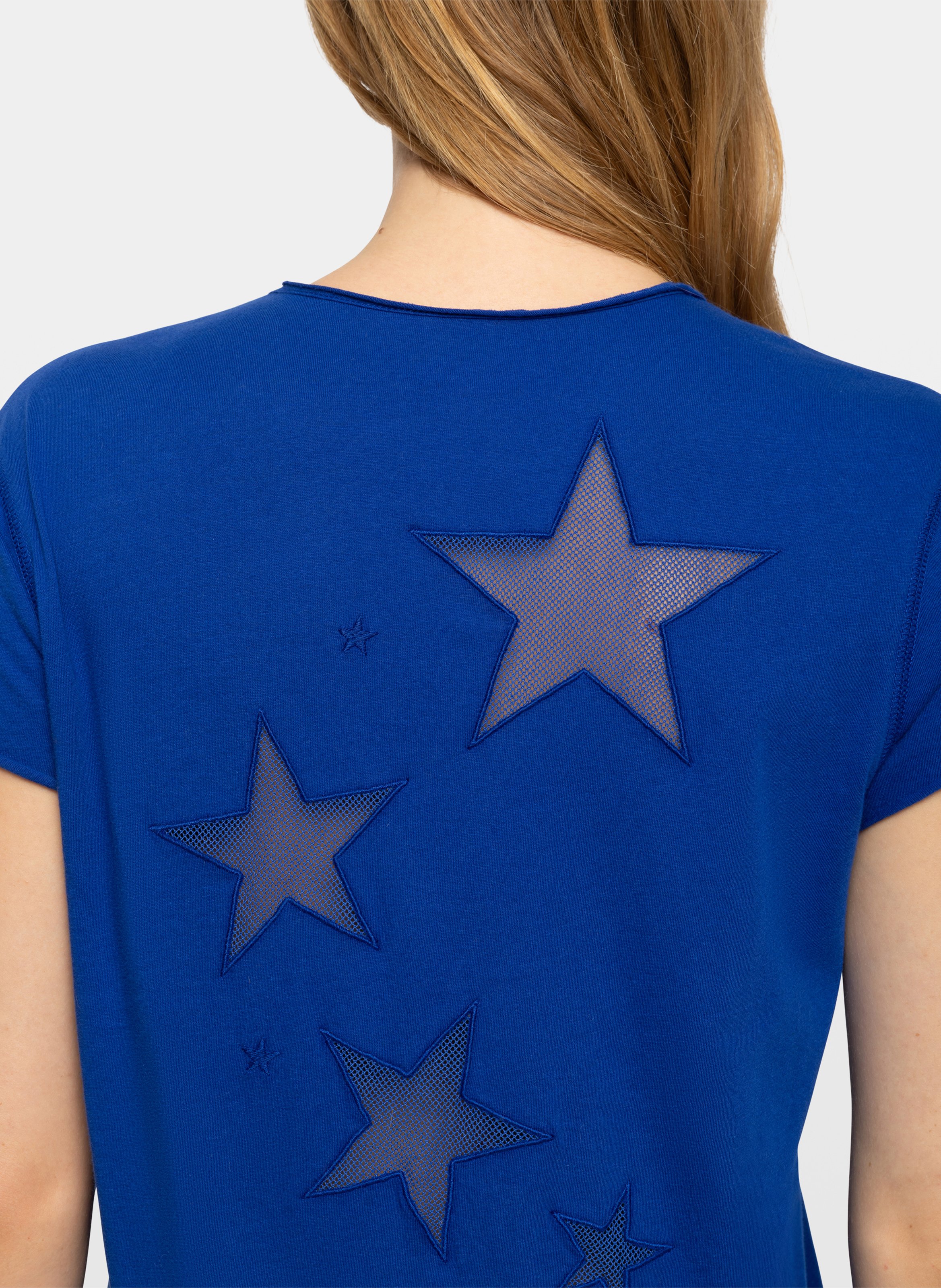 Katoenen T-shirt met V-hals ZADIG&VOLTAIRE Blauw