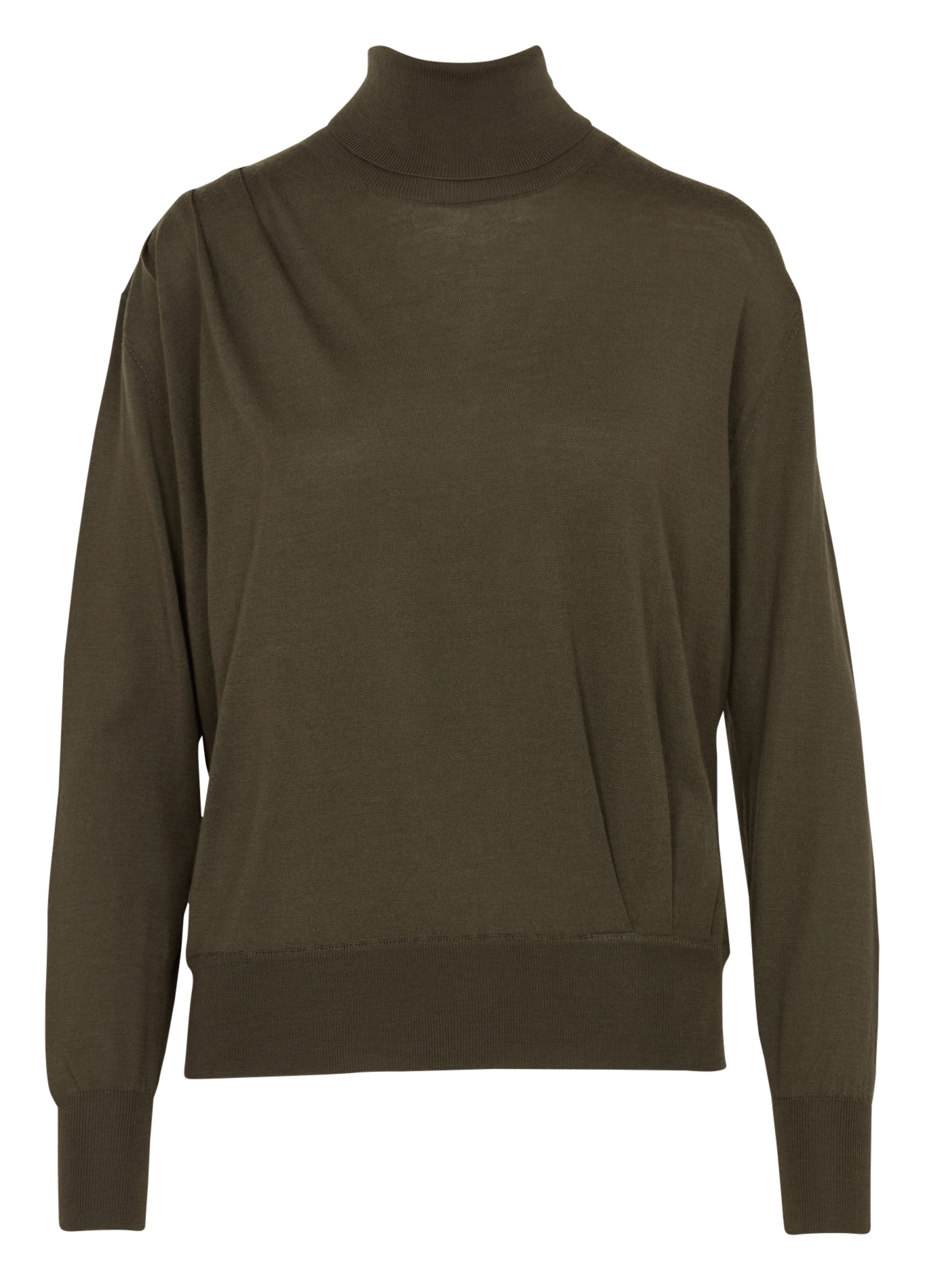 Pull col roulé en laine IKKS Kaki