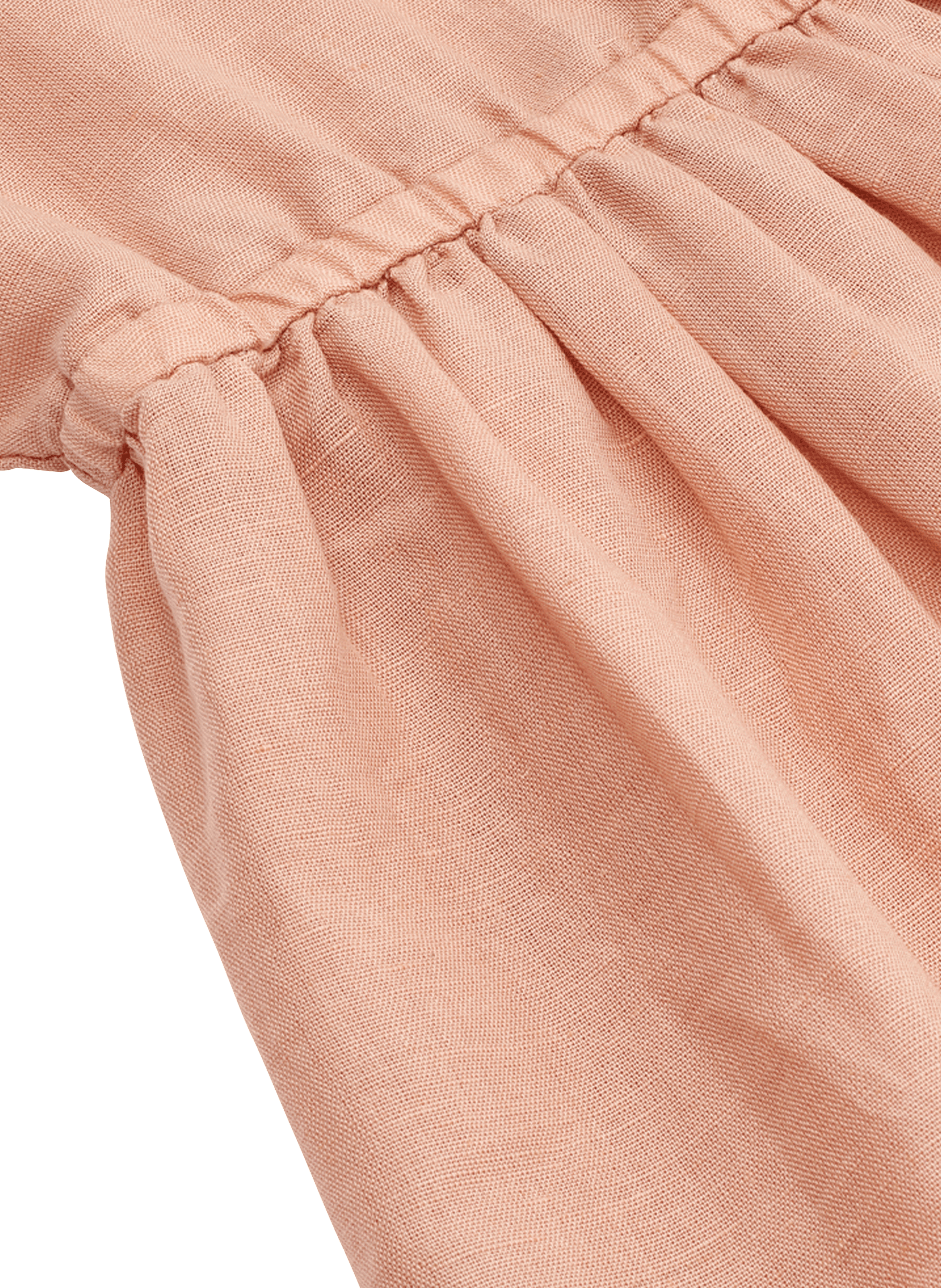 Round-neck organic cotton and linen-blend dress LIEWOOD Pink