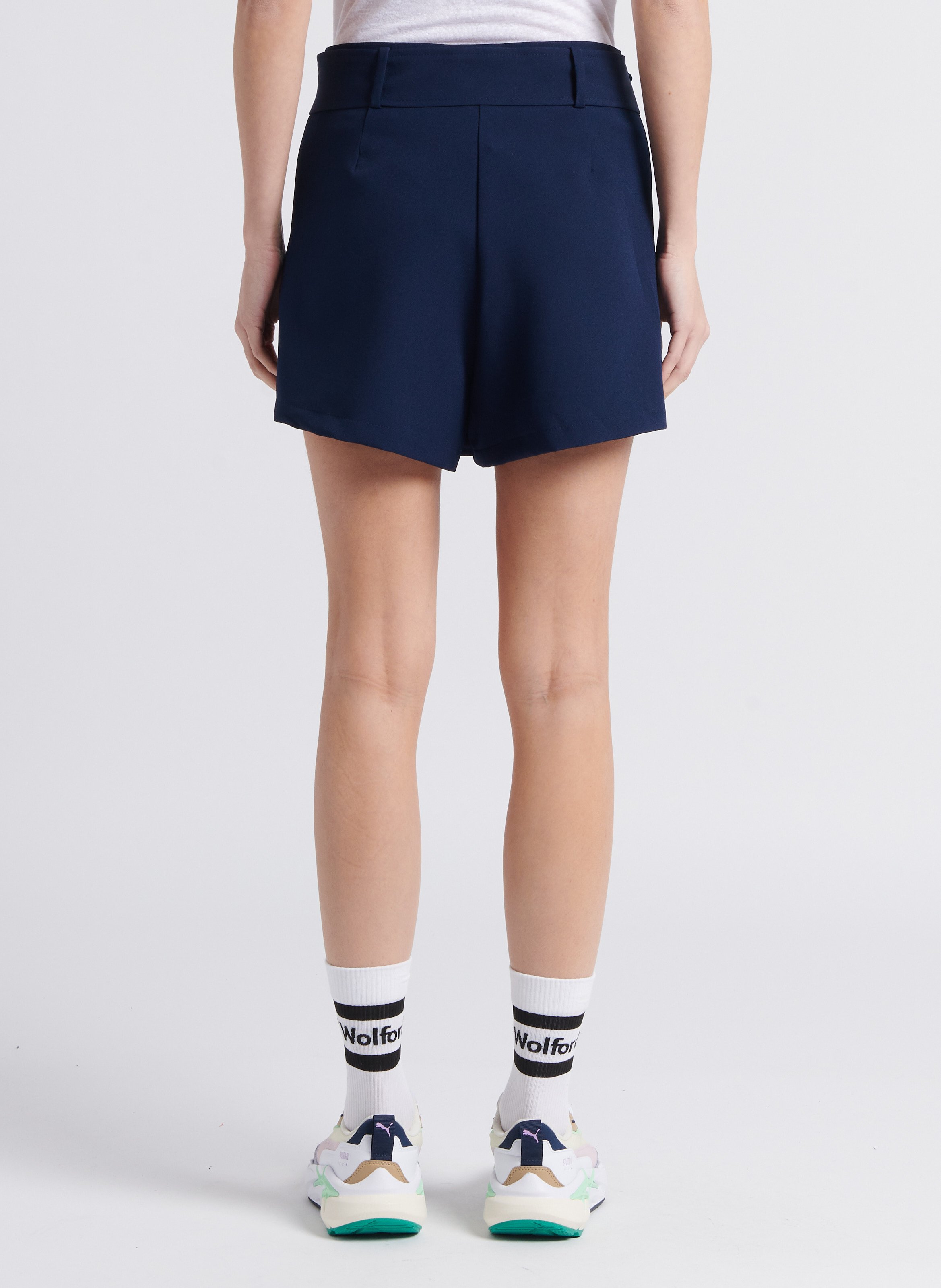 Asymmetrische skort Blauw