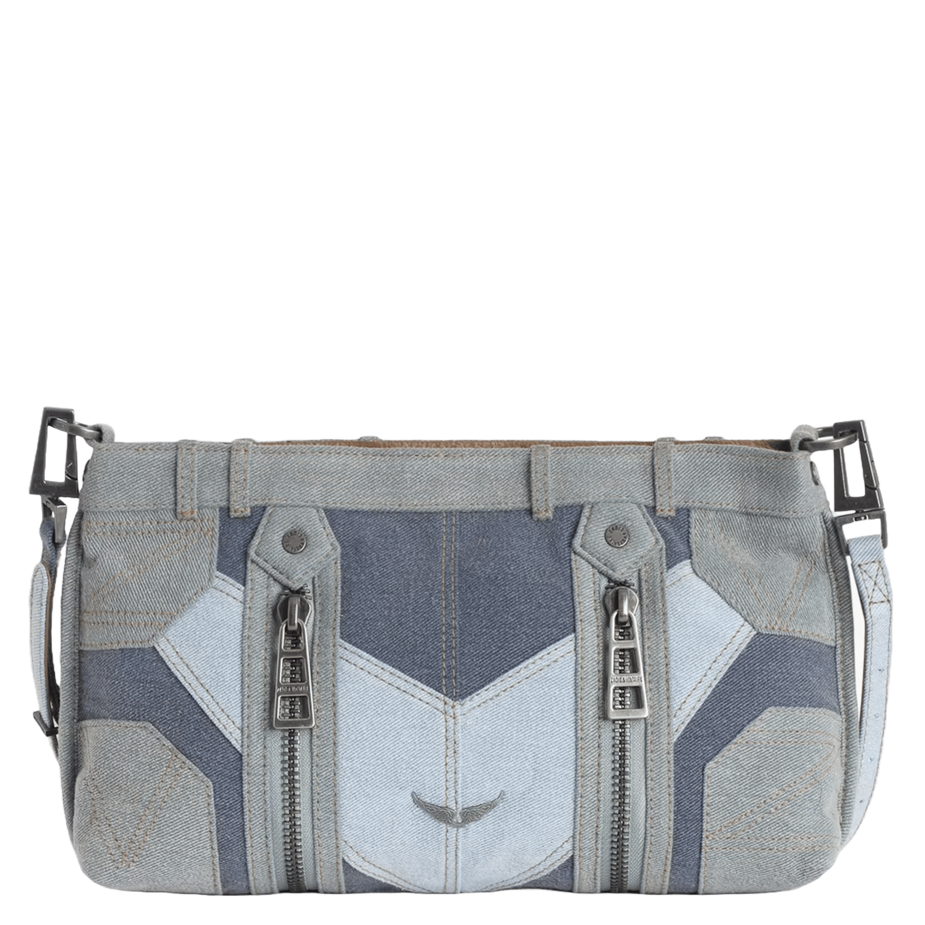 Sac bandoulière en coton ZADIG&VOLTAIRE Bleu