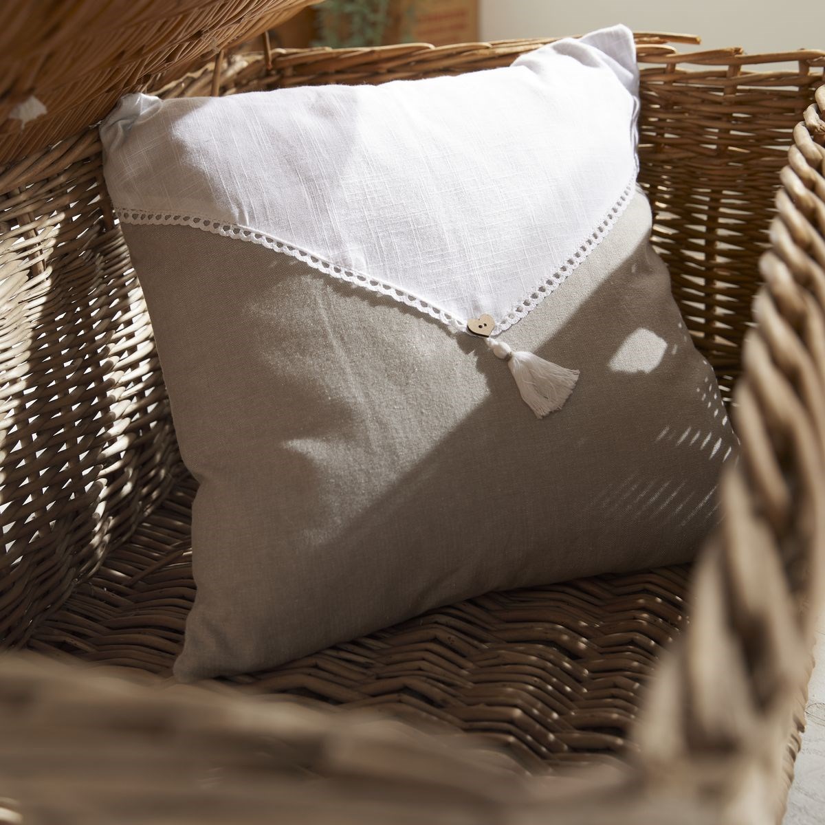 Square removable cotton cushion TODAY LINGE DE MAISON Red