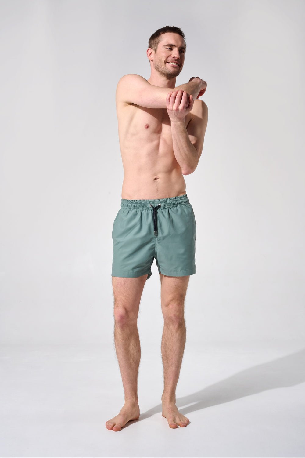 Plain swim shorts with elasticated waistband APNEE Green