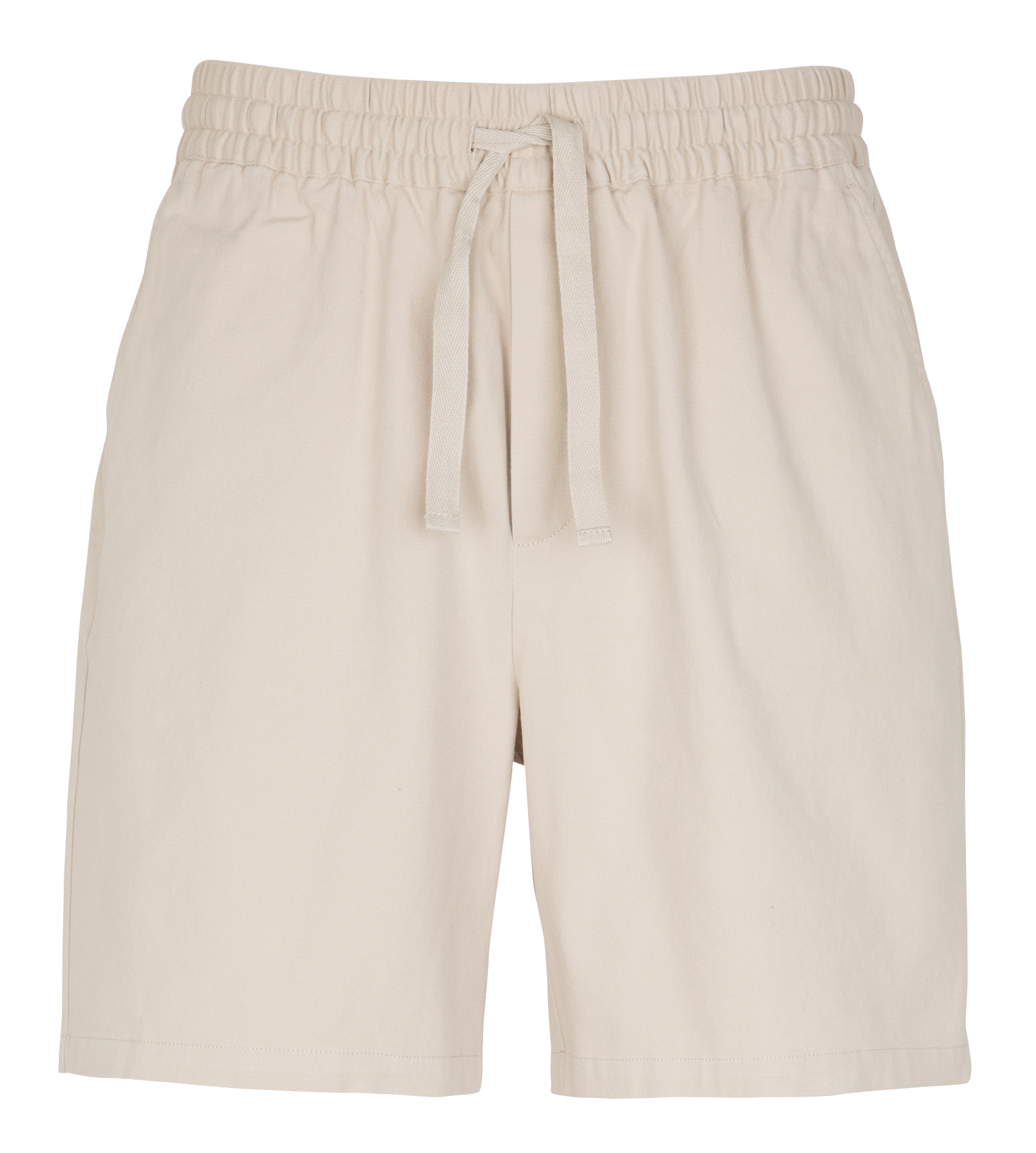 Gerade geschnittene Shorts aus Baumwoll-Mix Beige