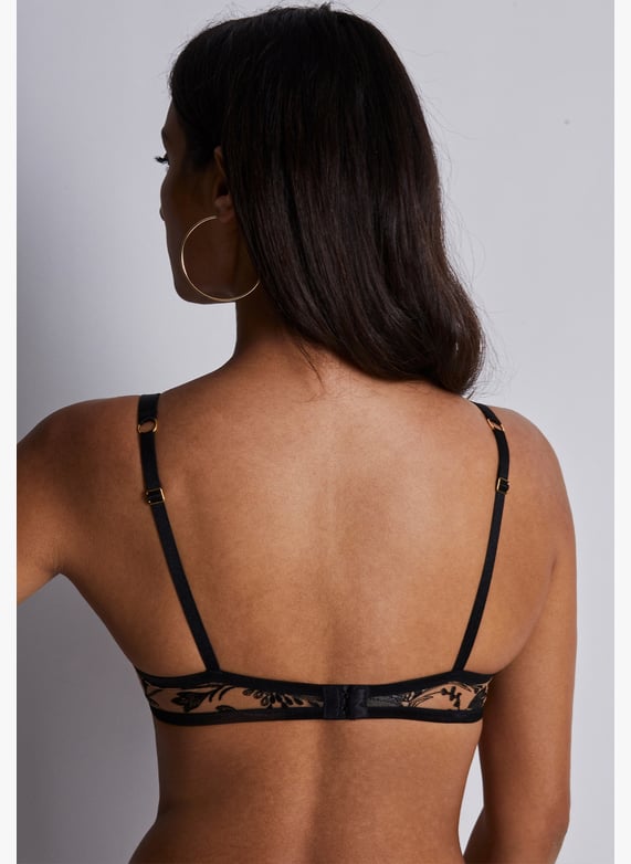 A Fleur De Toi demi-cup bra | Black by AUBADE A Fleur De Toi demi-cup bra Black
