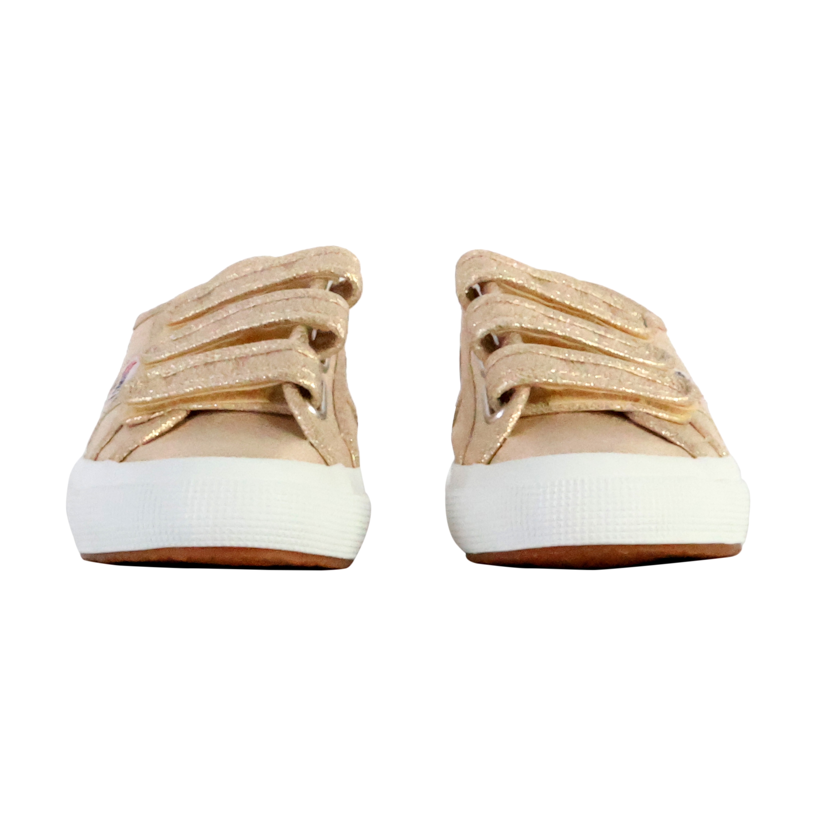 Superga Straps Lame Low-Top Sneakers with Velcro Closure SUPERGA Golden