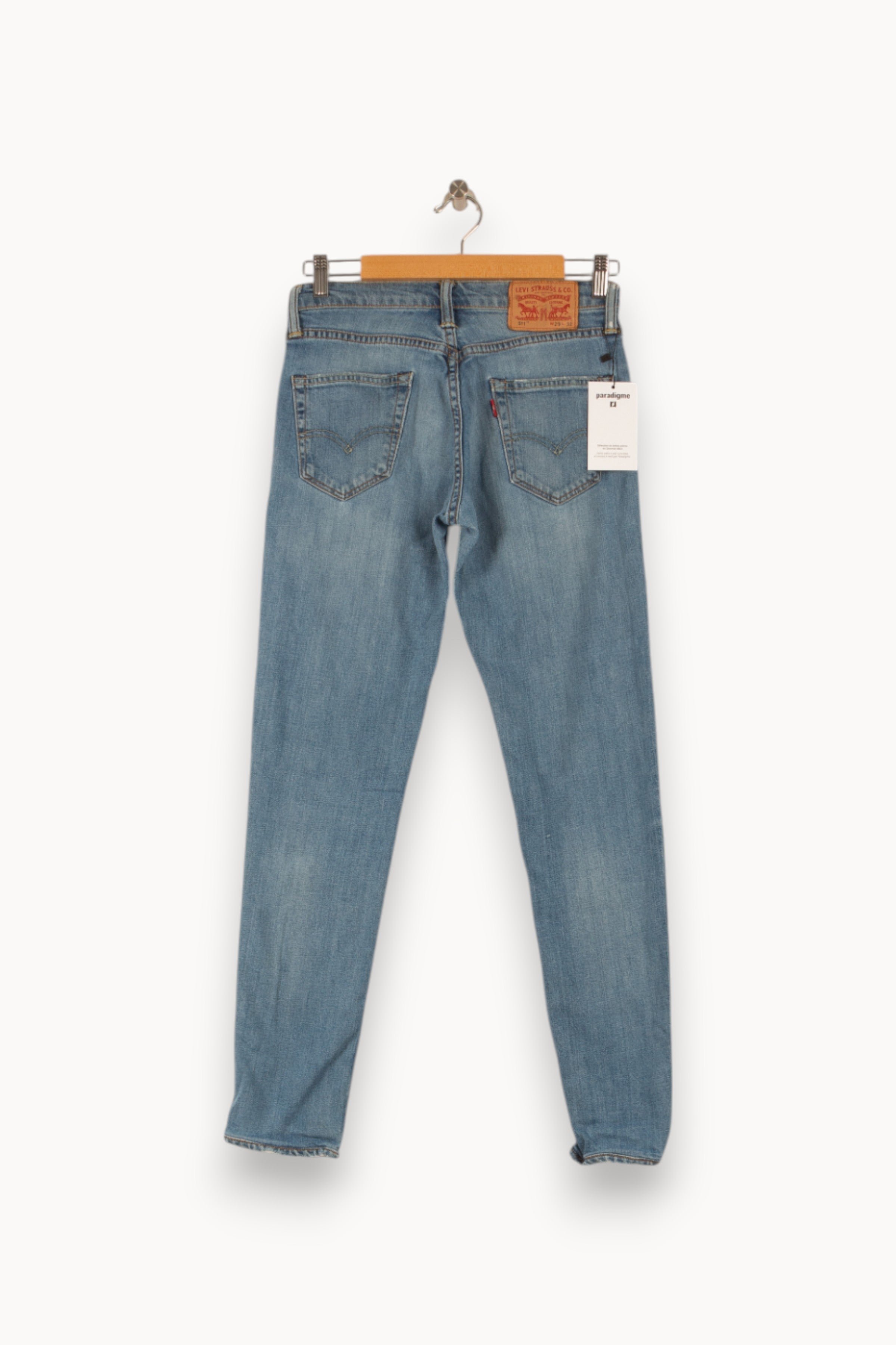 Cropped slim jeans with studs LEVI'S - Seconde main Blue