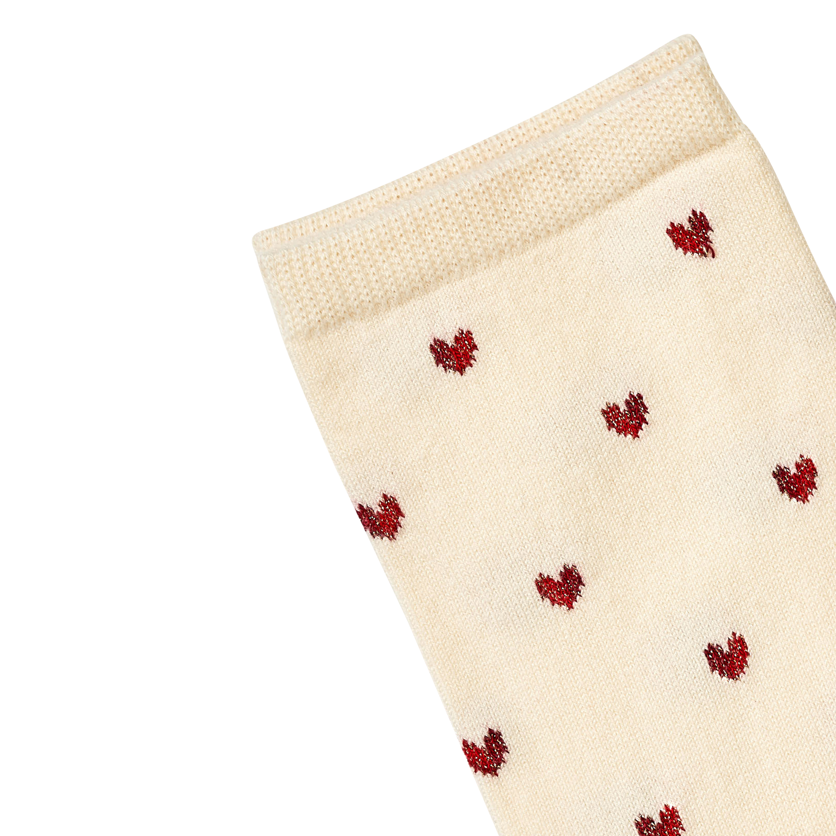 Chaussettes à motifs coeurs en coton mélangé ROYALTIES Blanc