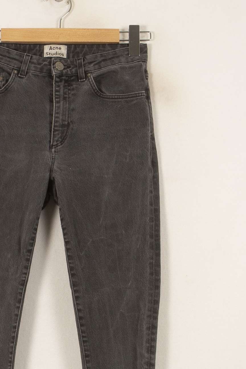 Cropped slim jeans with studs ACNE STUDIOS - Seconde Main Grey